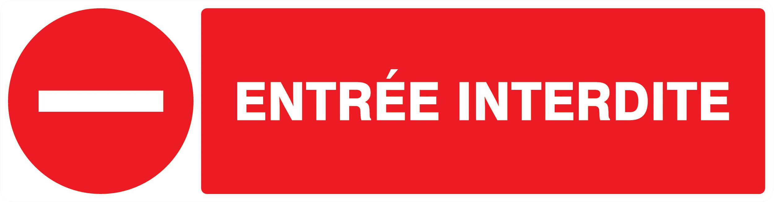 Panneau adhésif ENTREE INTERDITE 200X52MM TALIAPLAST - 720225