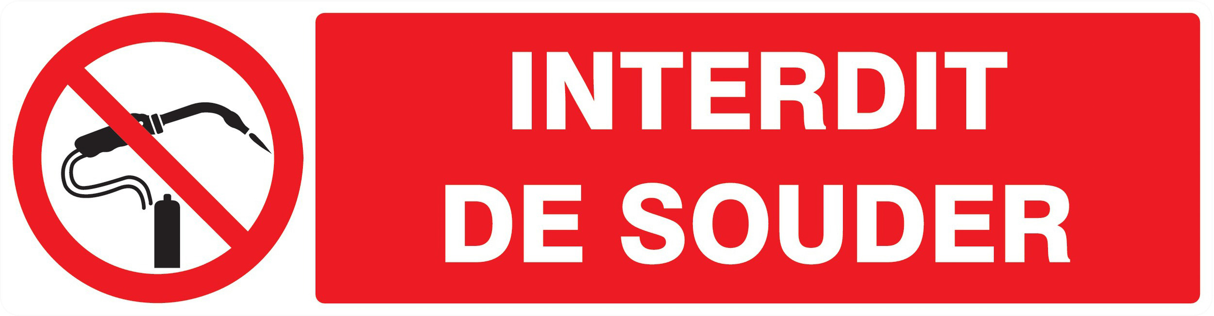 Panneau adhésif INTERDIT DE SOUDER 200X52MM TALIAPLAST - 720232