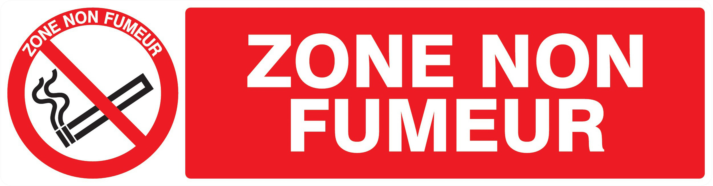 Panneau adhésif ZONE NON FUMEUR 200X52MM TALIAPLAST - 720235