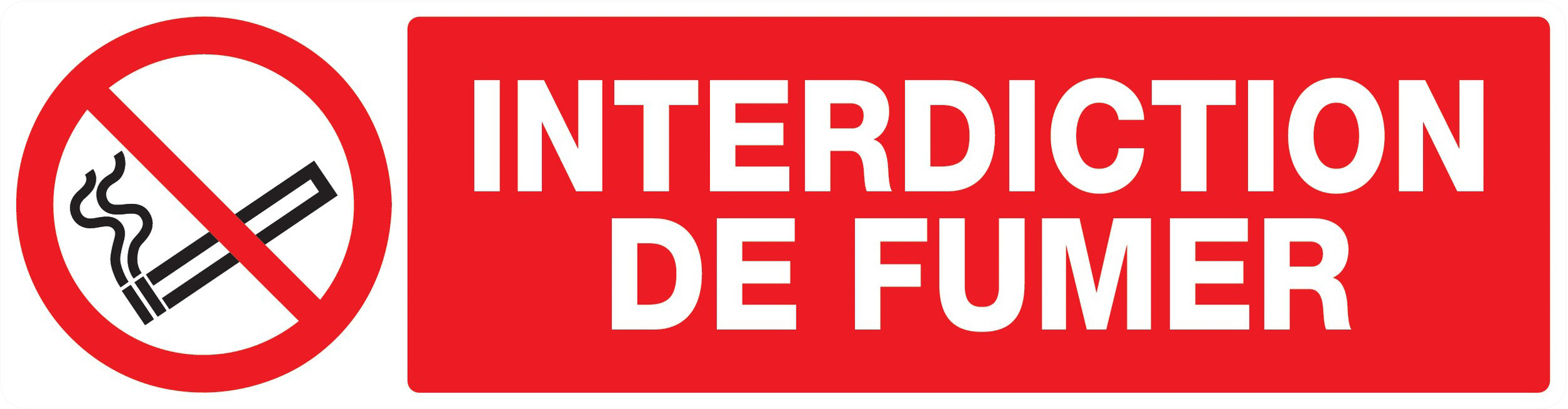 Panneau adhésif INTERDICTION DE FUMER 200X52MM TALIAPLAST - 720236