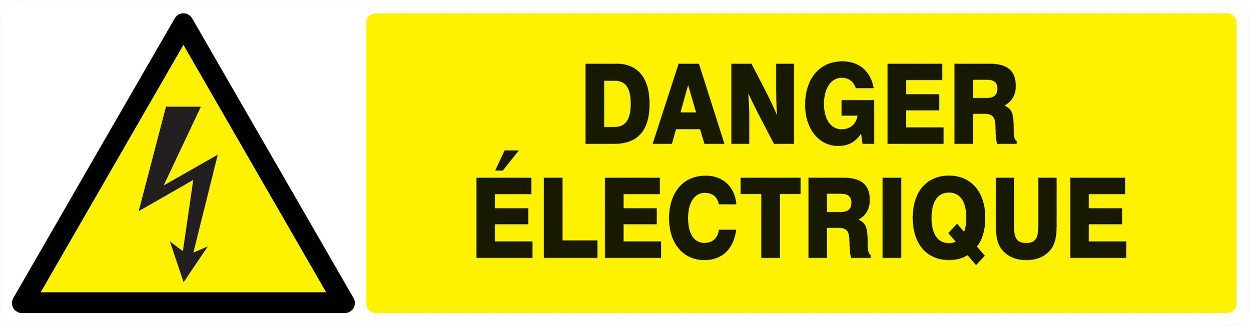 Panneau adhésif DANGER, ELECTRICITE 200X52MM TALIAPLAST - 720305
