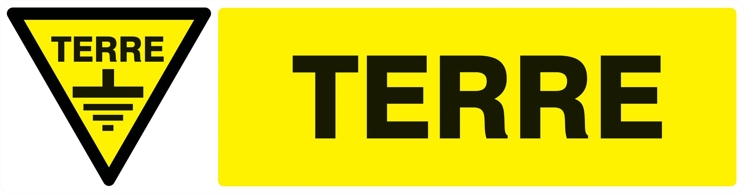 Panneau adhésif DANGER TERRE 200X52MM TALIAPLAST - 720318