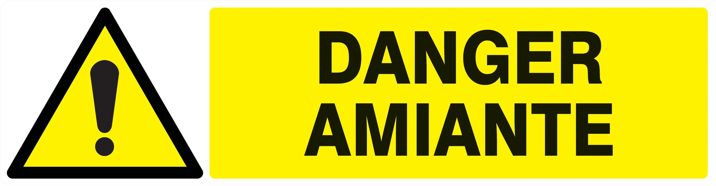 PANNEAU DANGER AMIANTE 200X52MM TALIAPLAST - 720323