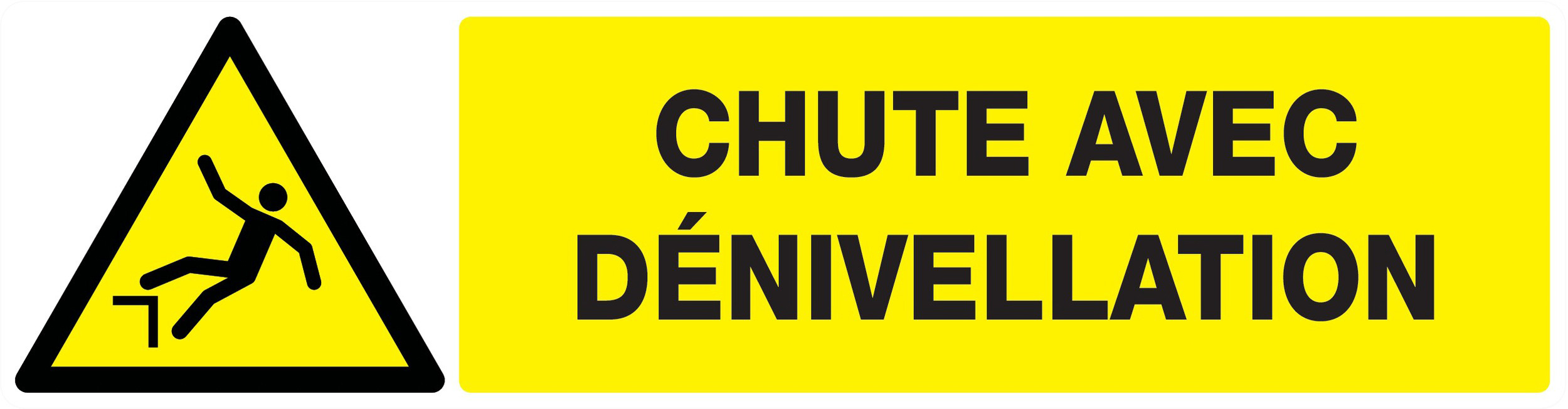 Panneau adhésif DANGER, CHUTE AVEC DENIVELLATION 200X52MM TALIAPLAST - 720327