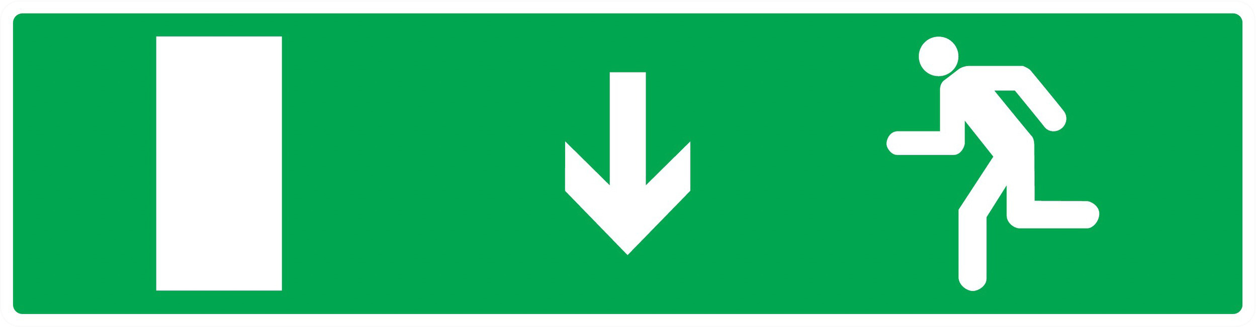 PANNEAU EVACUATION SORTIE BAS GAUCHE 200X52MM TALIAPLAST - 720425