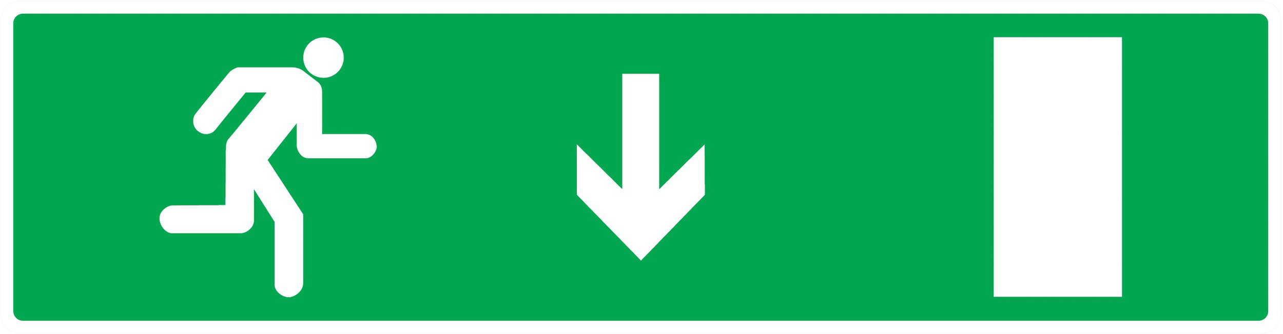 PANNEAU EVACUATION SORTIE BAS DROITE 200X52MM TALIAPLAST - 720426