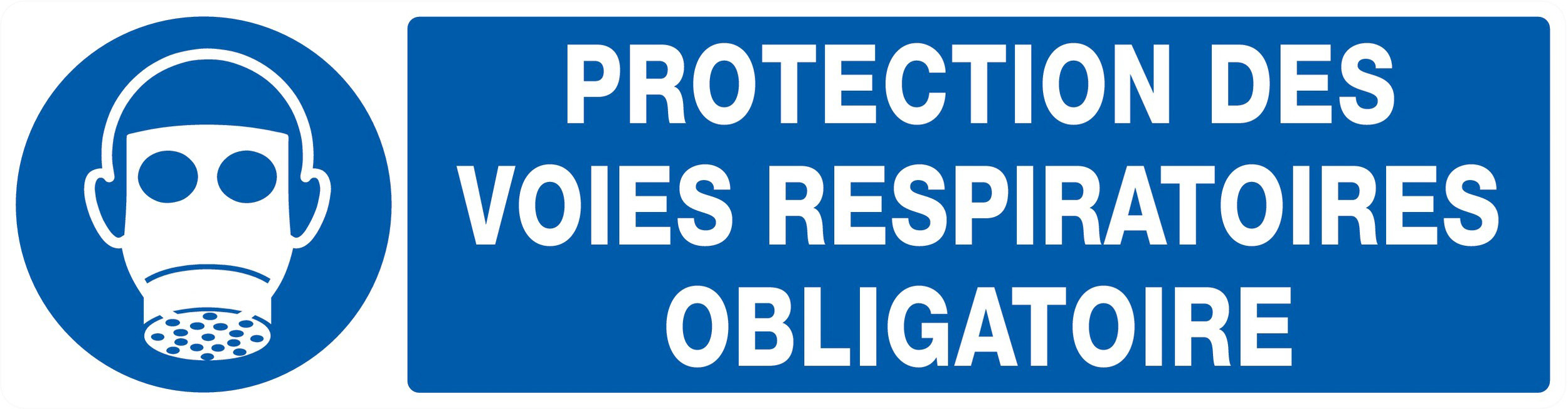 PANNEAU PROTECTION DES VOIES RESPIRATOIRES OBLIGAT. 200X52MM TALIAPLAST - 720510