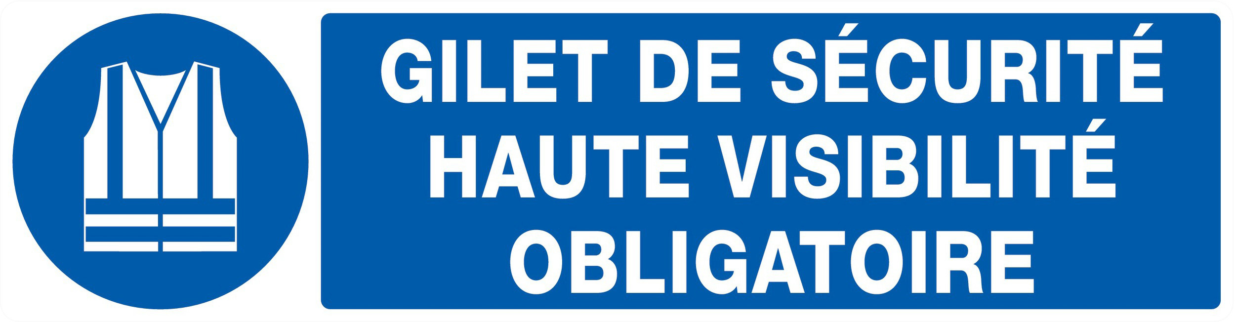 PANNEAU GILET DE SECURITE HAUTE VISIBILITE OBLIGAT. 200X52MM TALIAPLAST - 720513