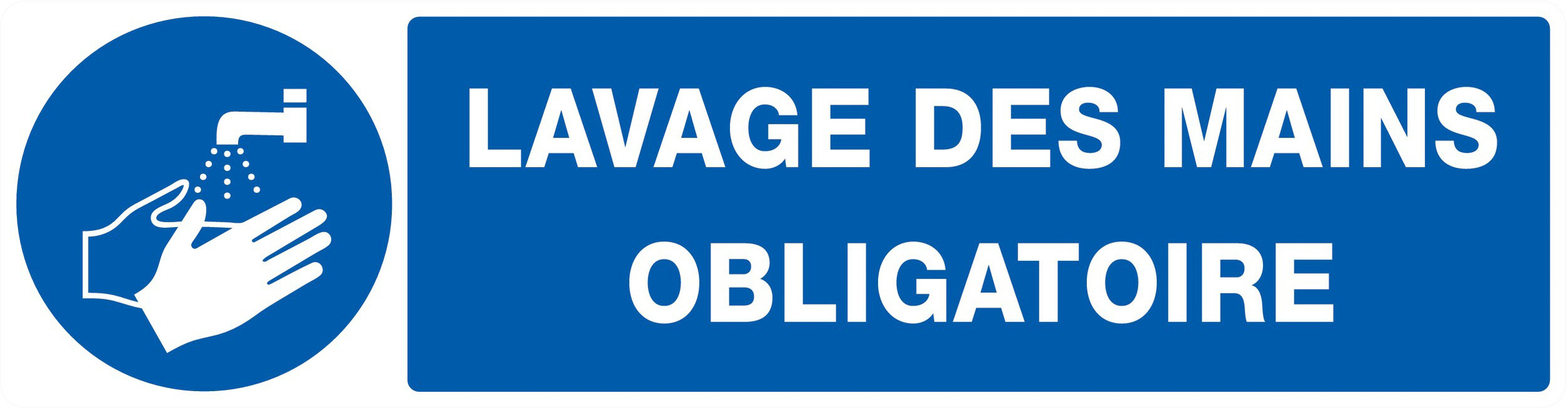 PANNEAU LAVAGE DES MAINS OBLIGATOIRE 200X52MM TALIAPLAST - 720520