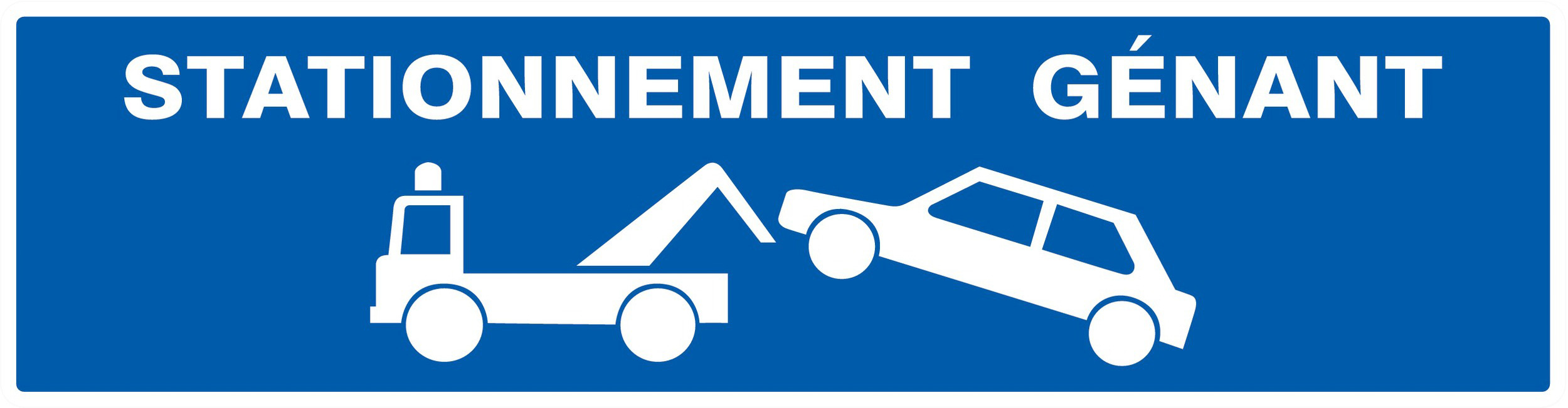 Panneau adhésif STATIONNEMENT GENANT 200X52MM TALIAPLAST - 720642