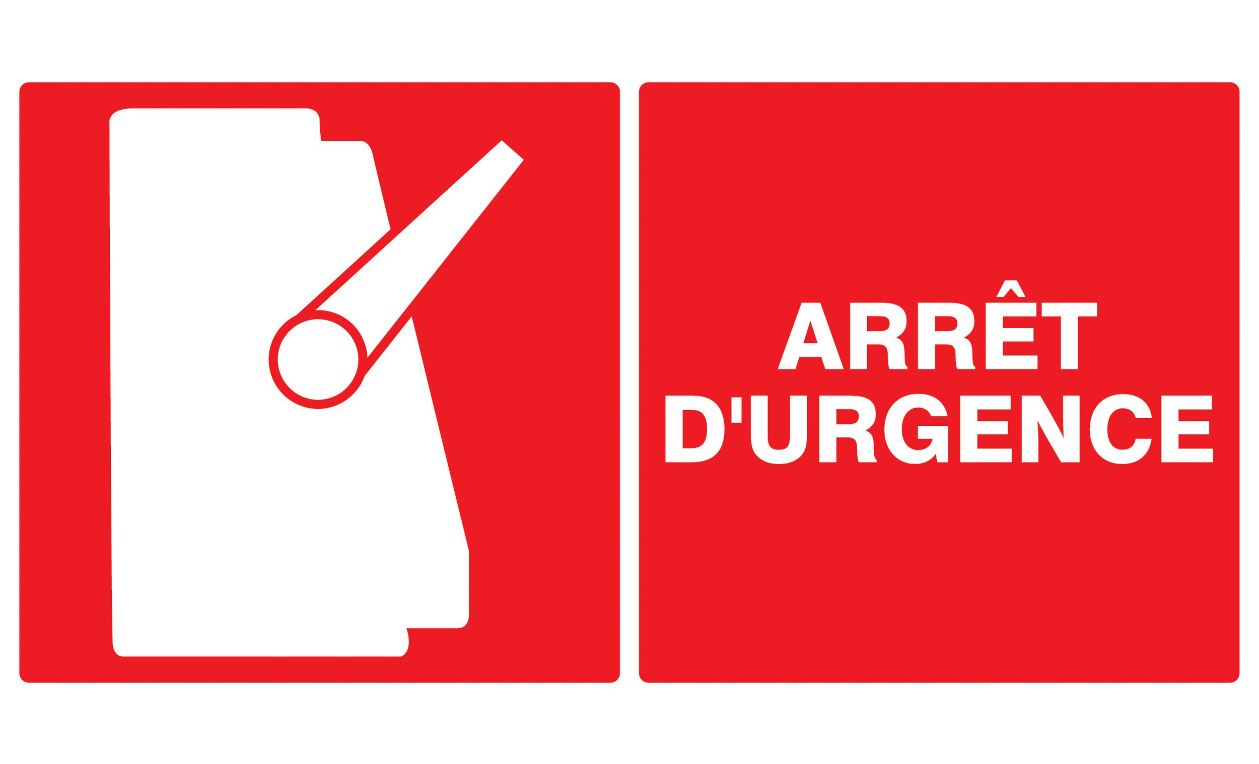 PANNEAU ARRET D'URGENCE 330X200MM TALIAPLAST - 721110