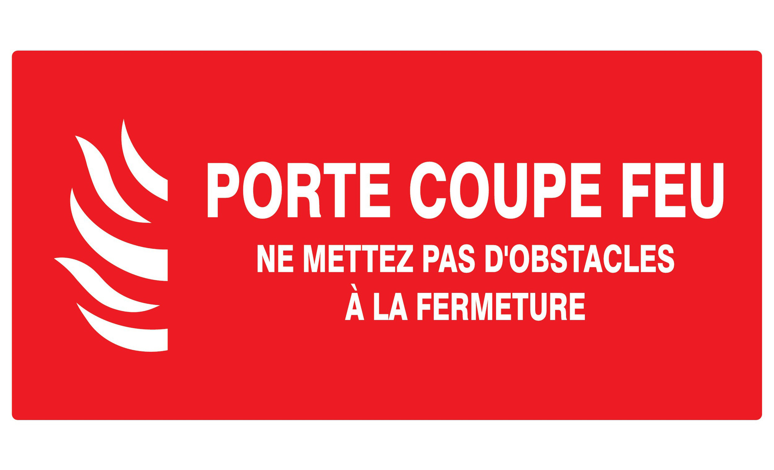 PANNEAU PORTE COUPE-FEU (+ TEXTE) 330X200MM TALIAPLAST - 721121