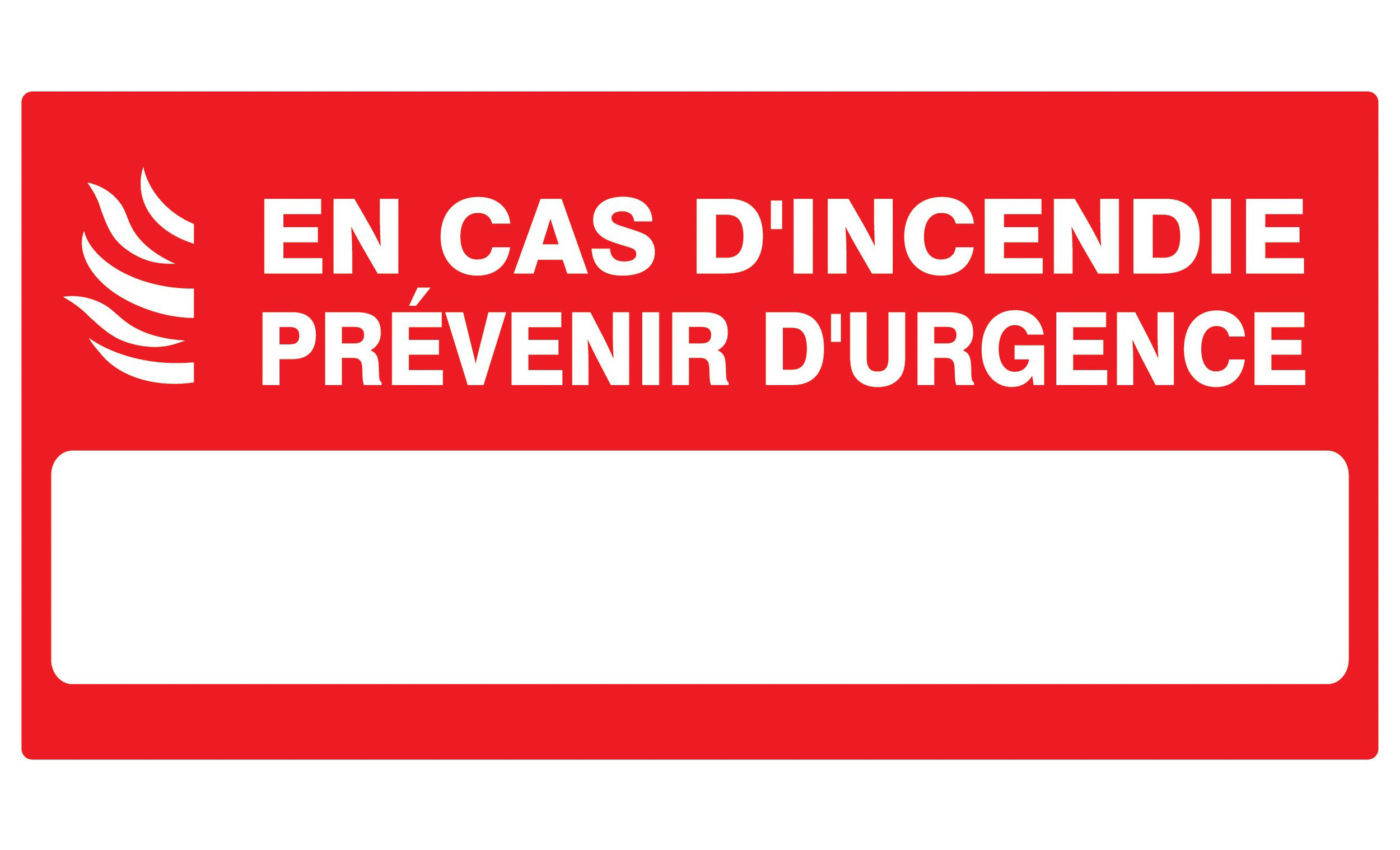 PANNEAU EN CAS D'INCENDIE PREVENIR D'URGENCE 330X200MM TALIAPLAST - 721122
