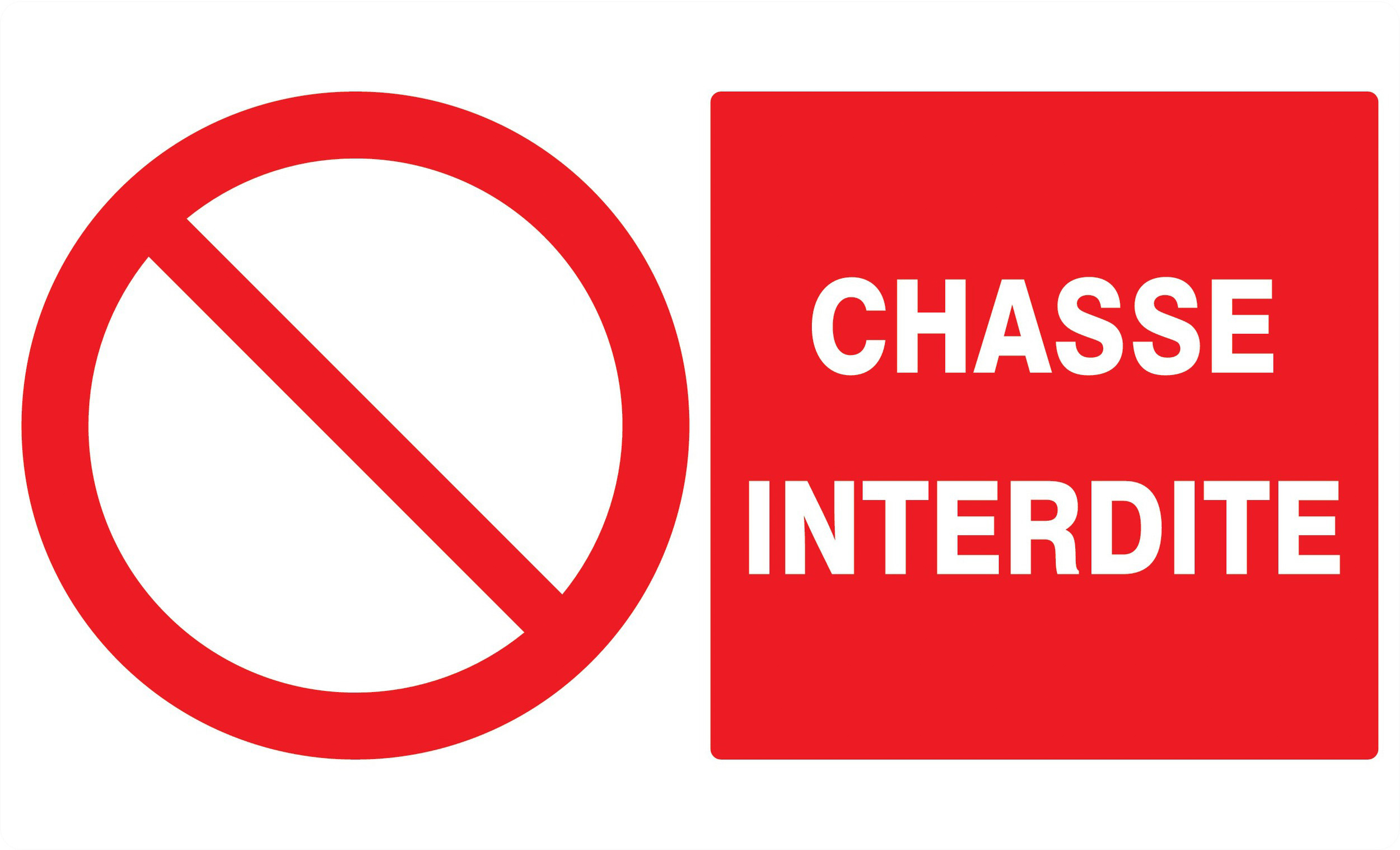 Panneau adhésif CHASSE INTERDITE 330X200MM TALIAPLAST - 721219
