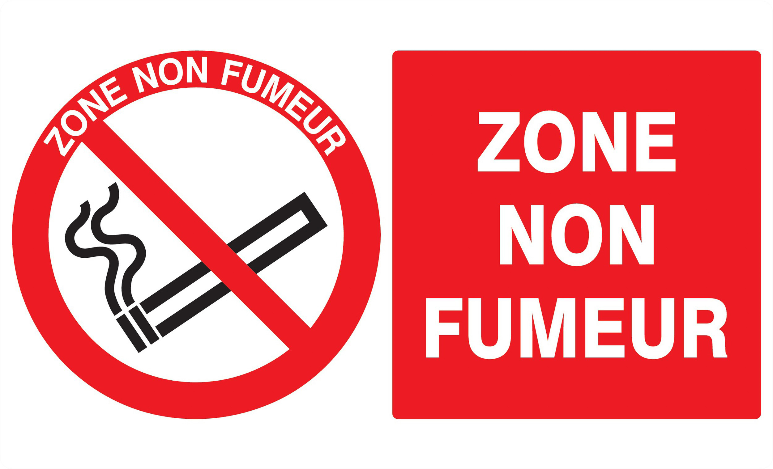 Panneau adhésif ZONE NON FUMEUR 330X200MM TALIAPLAST - 721235