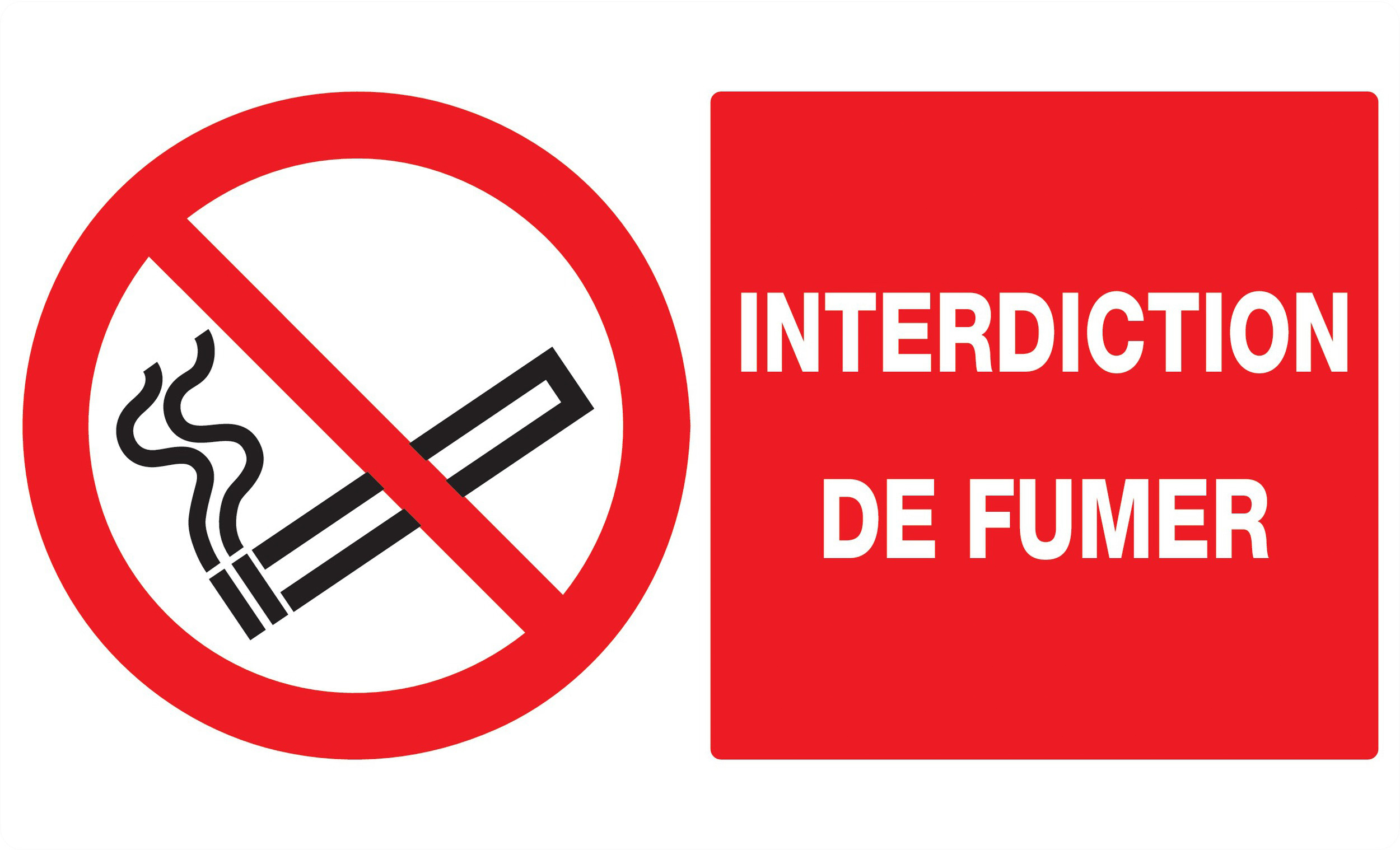 Panneau adhésif INTERDICTION DE FUMER 330X200MM TALIAPLAST - 721236