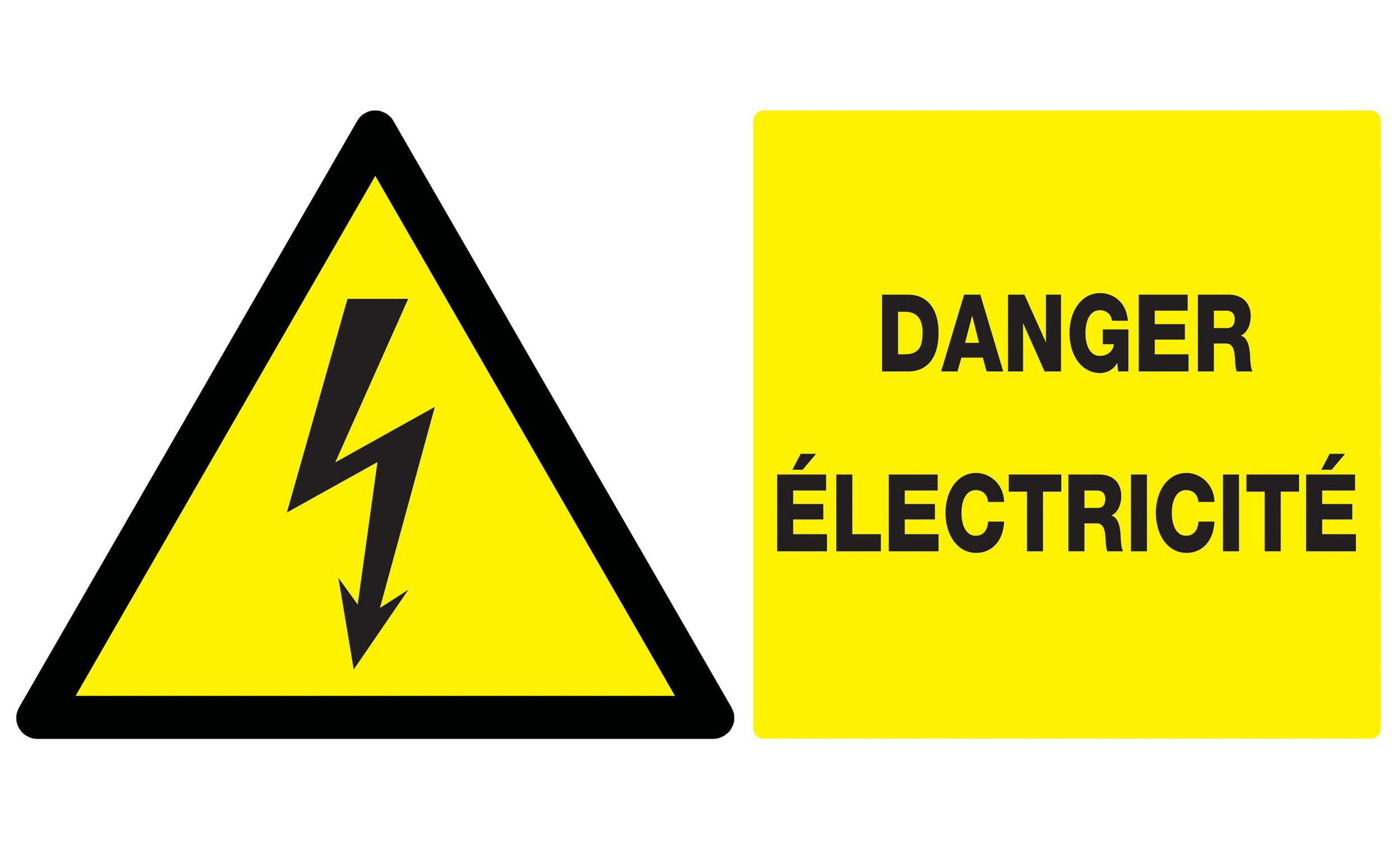 Panneau adhésif DANGER, ELECTRICITE 330X200MM TALIAPLAST - 721305