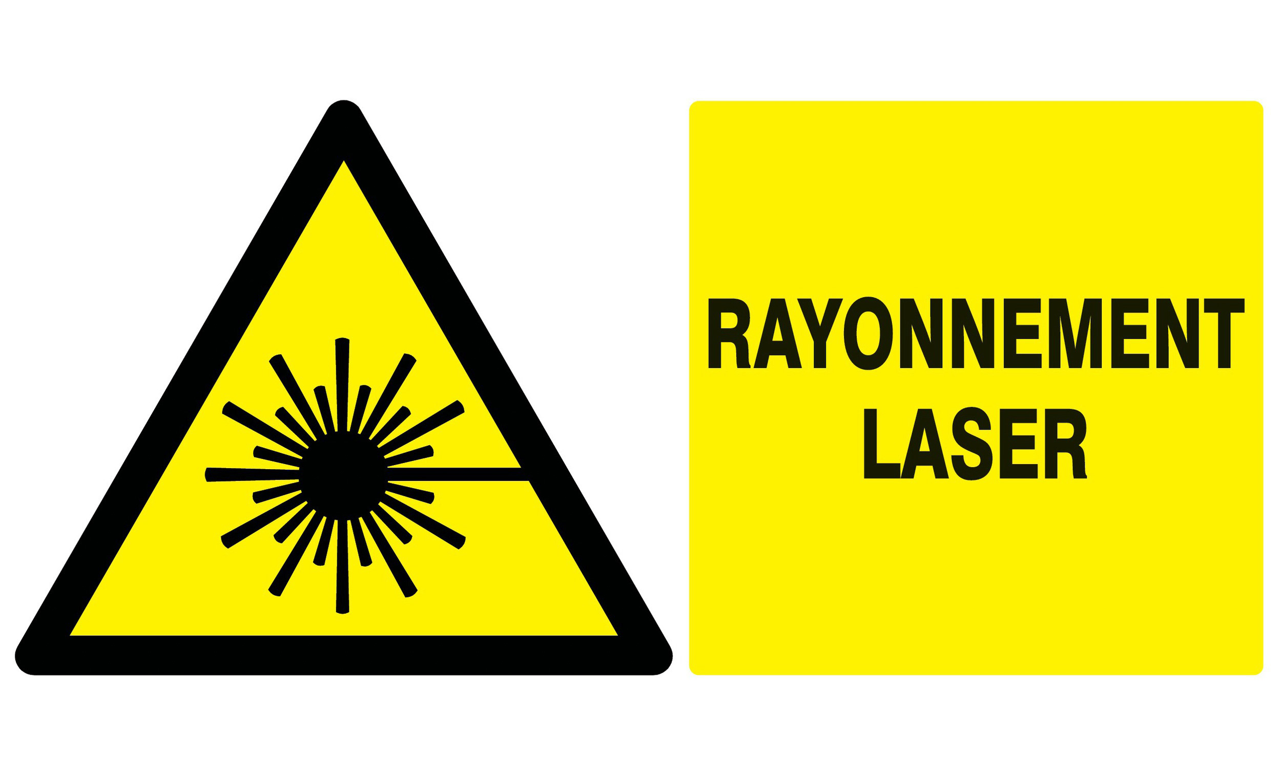 Panneau adhésif DANGER, RAYONNEMENT LASER 330X200MM TALIAPLAST - 721316