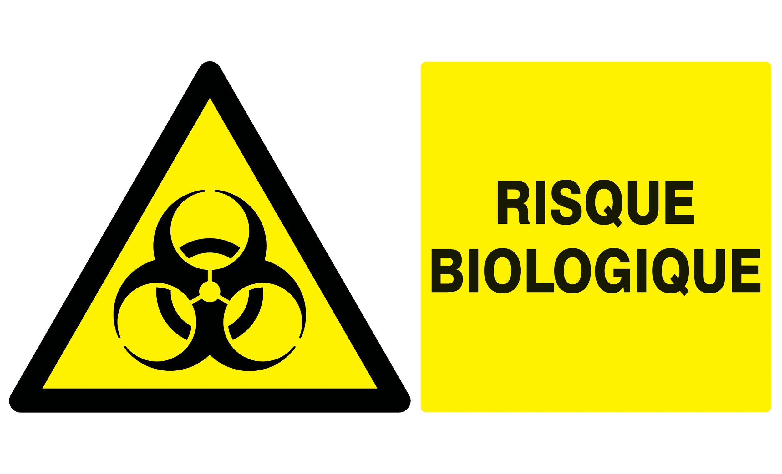 Panneau adhésif DANGER, RISQUE BIOLOGIQUE 330X200MM TALIAPLAST - 721317