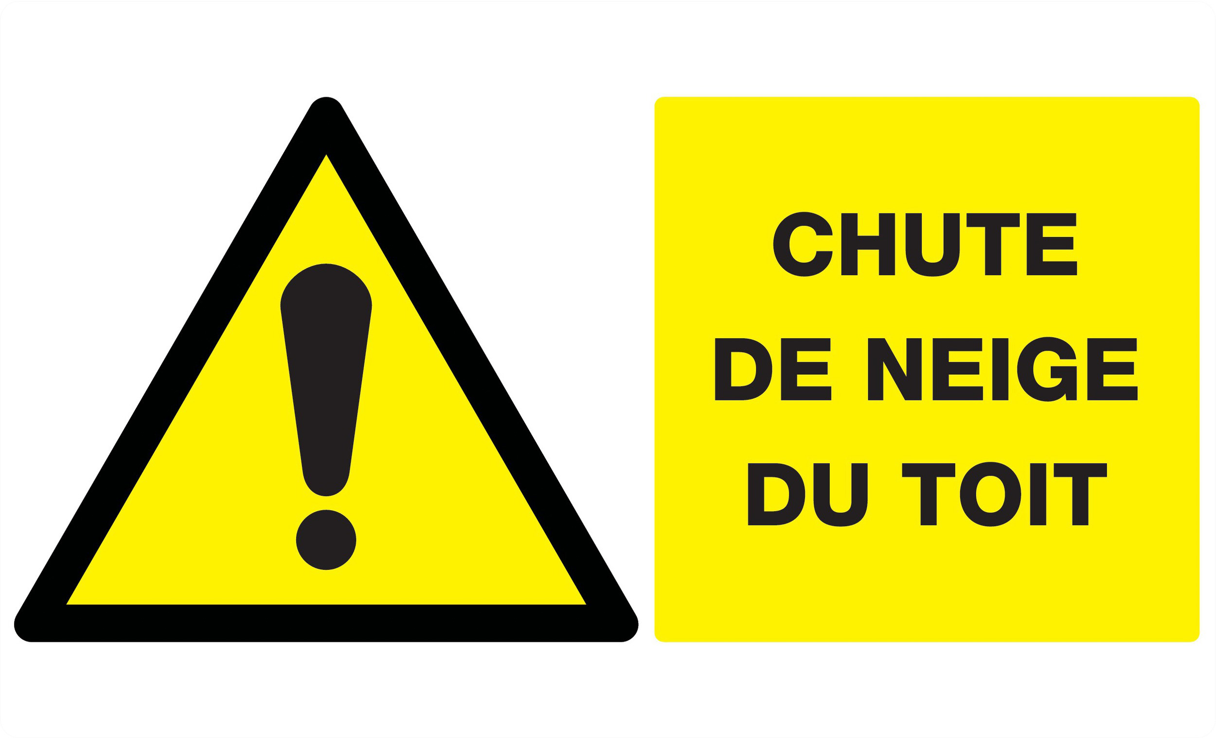 Panneau adhésif DANGER CHUTE DE NEIGE DU TOIT 330X200MM TALIAPLAST - 721320