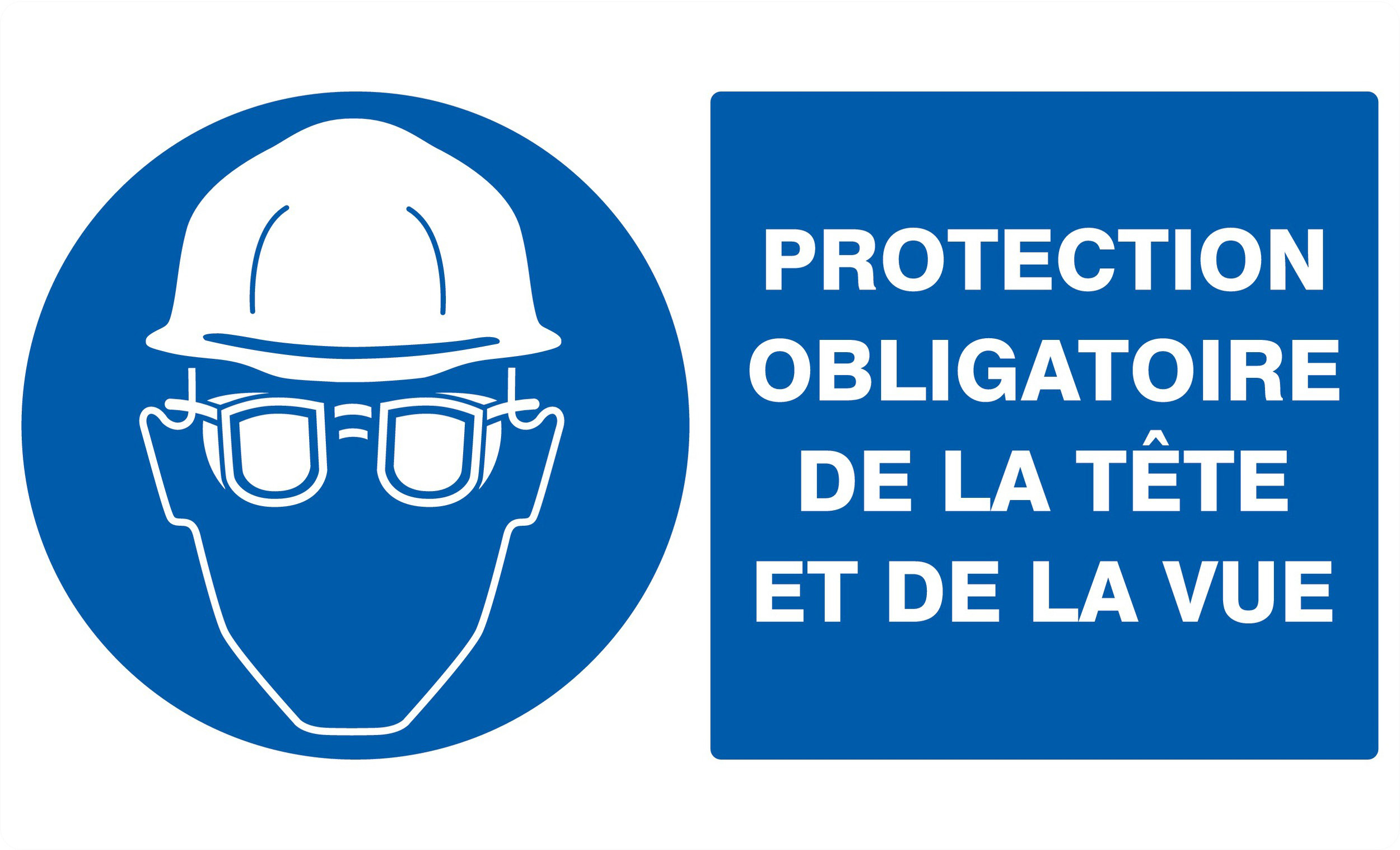 PANNEAU PROTECTION OBLIGATOIRE TETE ET VUE 330X200MM TALIAPLAST - 721504