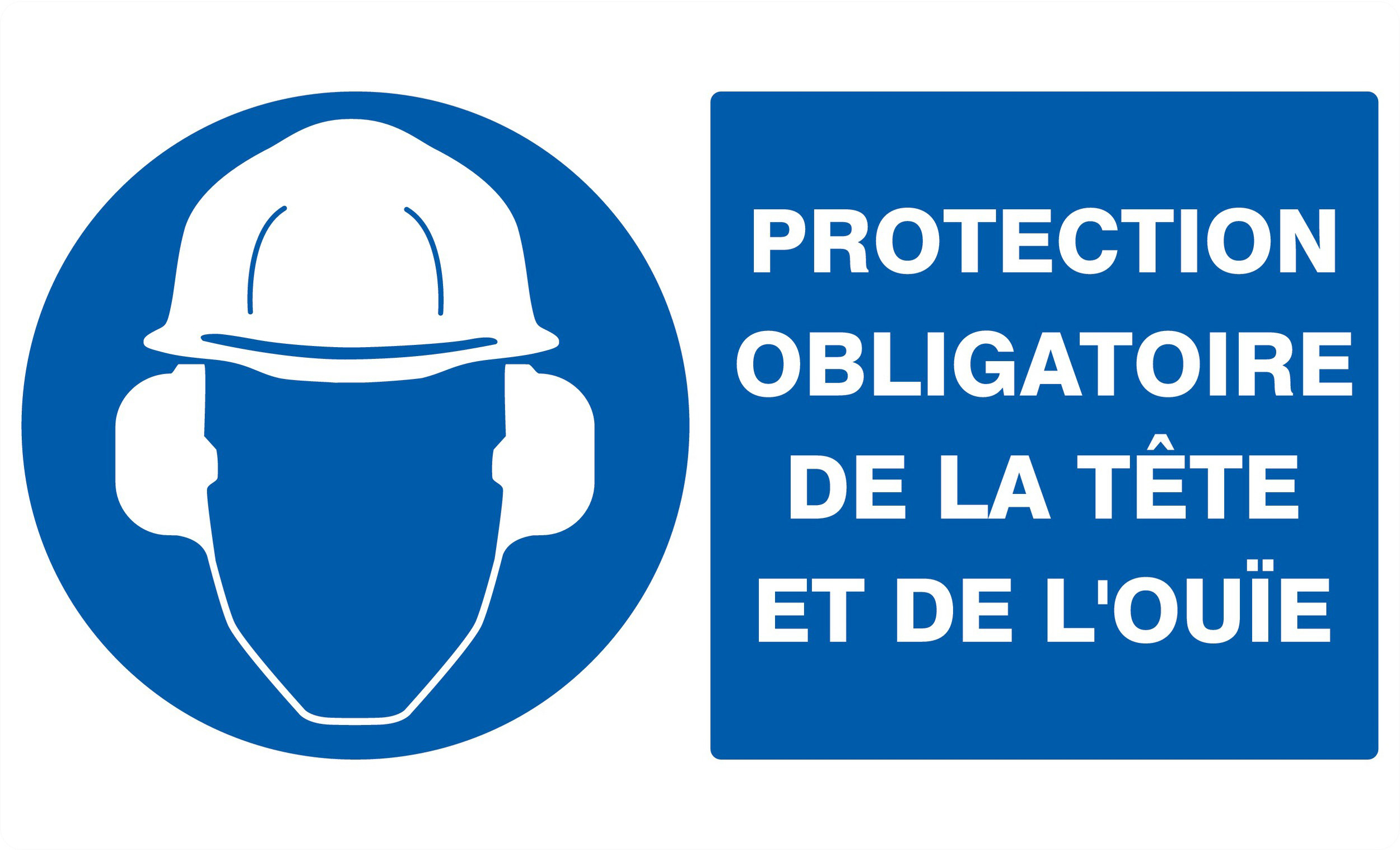 PANNEAU PROTECTION OBLIGATOIRE TETE ET OUIE 330X200MM TALIAPLAST - 721505