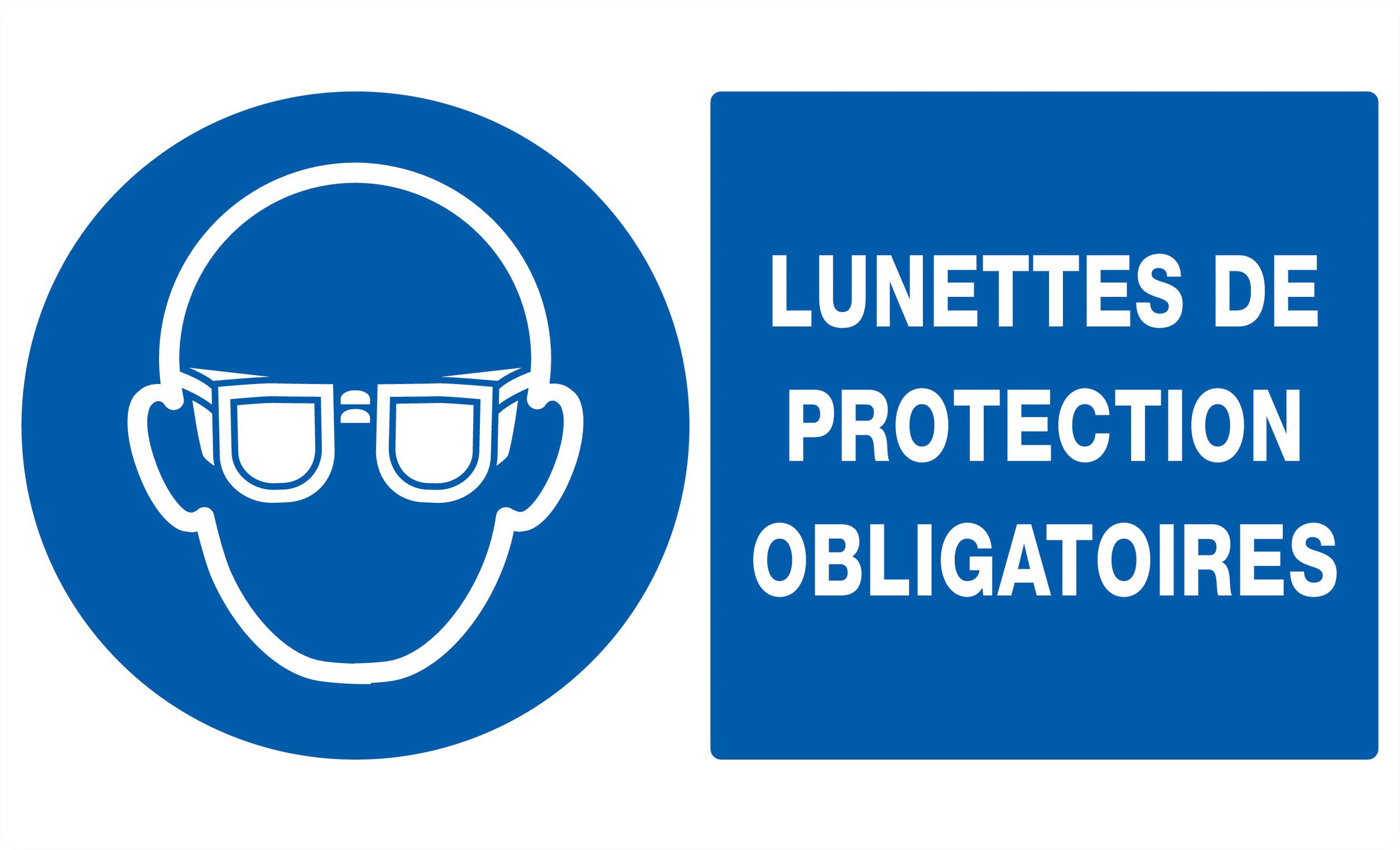 PANNEAU LUNETTES DE PROTECTION OBLIGATOIRES 330X200MM TALIAPLAST - 721507