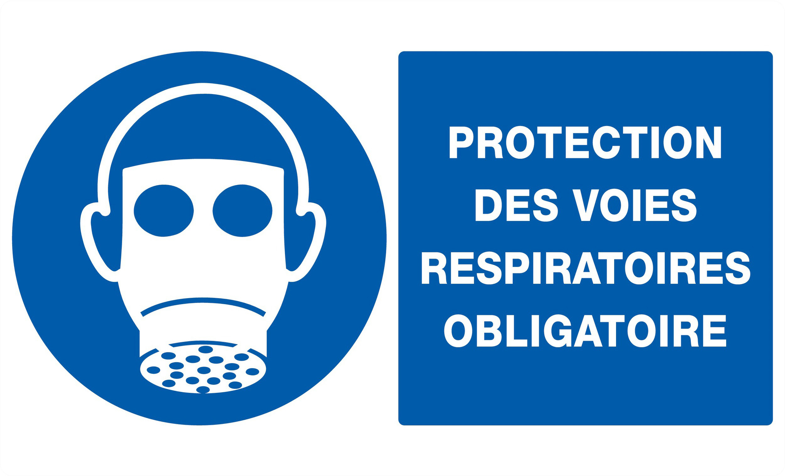 PANNEAU PROTECTION DES VOIES RESPIRATOIRES OBLIGAT. 330X200MM TALIAPLAST - 721510