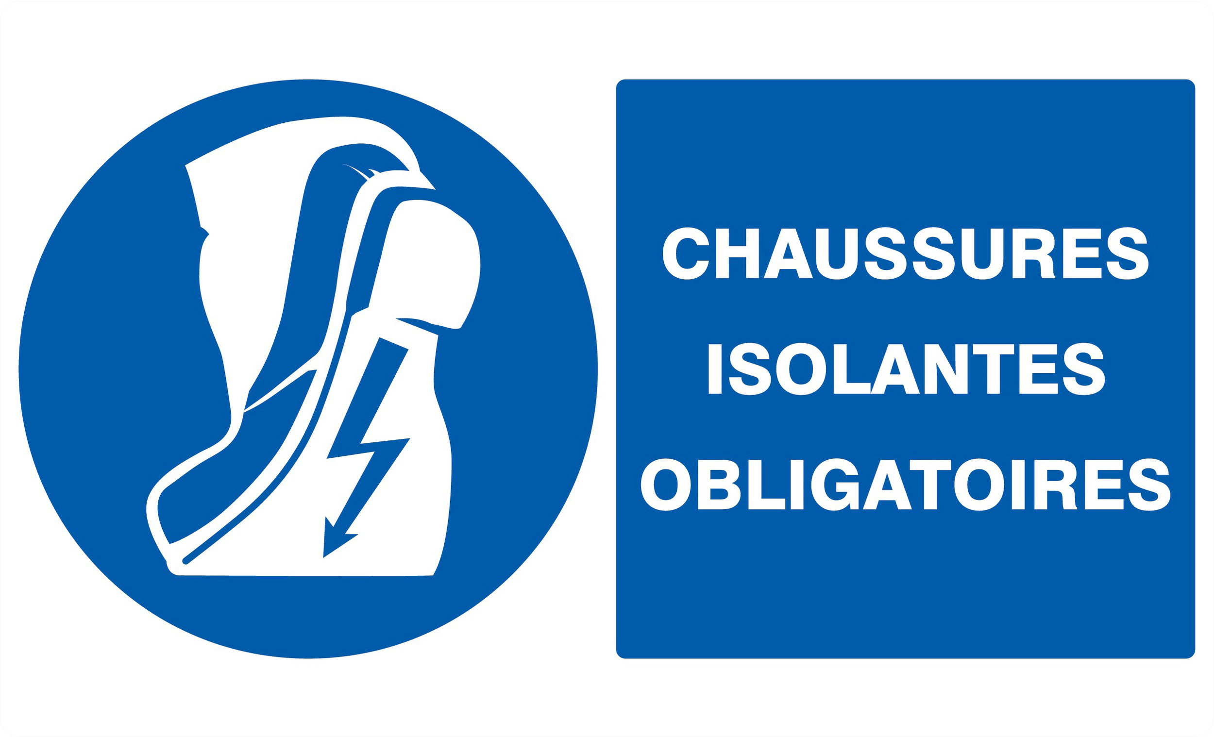 PANNEAU CHAUSSURES ISOLANTES OBLIGATOIRES 330X200MM TALIAPLAST - 721516