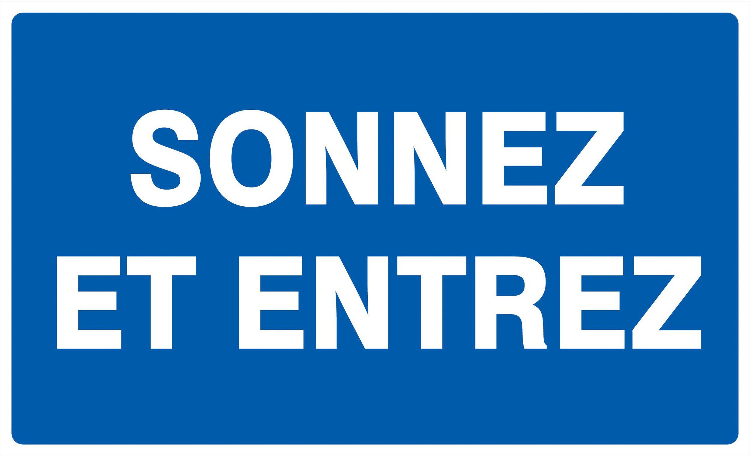 Panneau adhésif SONNEZ ET ENTREZ 330X200MM TALIAPLAST - 721631