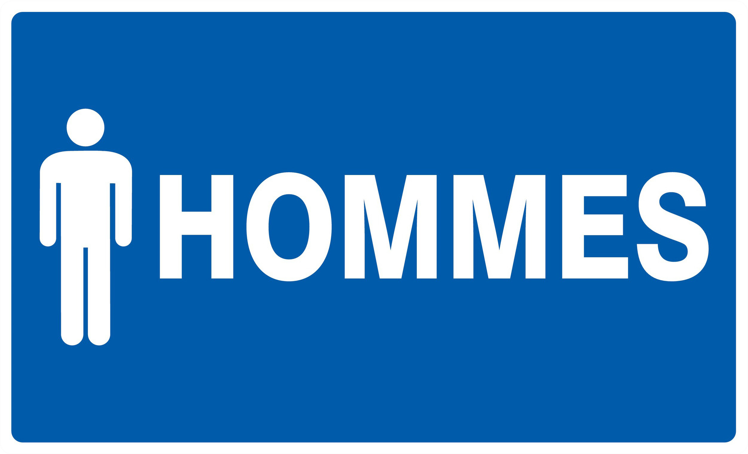 Panneau adhésif TOILETTES HOMMES 330X200MM TALIAPLAST - 721648