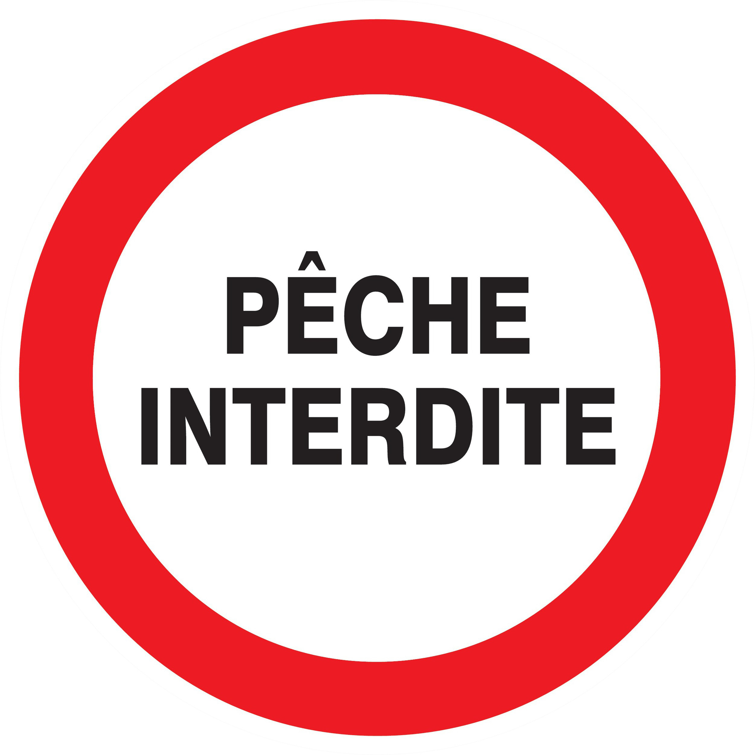 Panneau adhésif PECHE INTERDITE Ø300MM TALIAPLAST - 722232