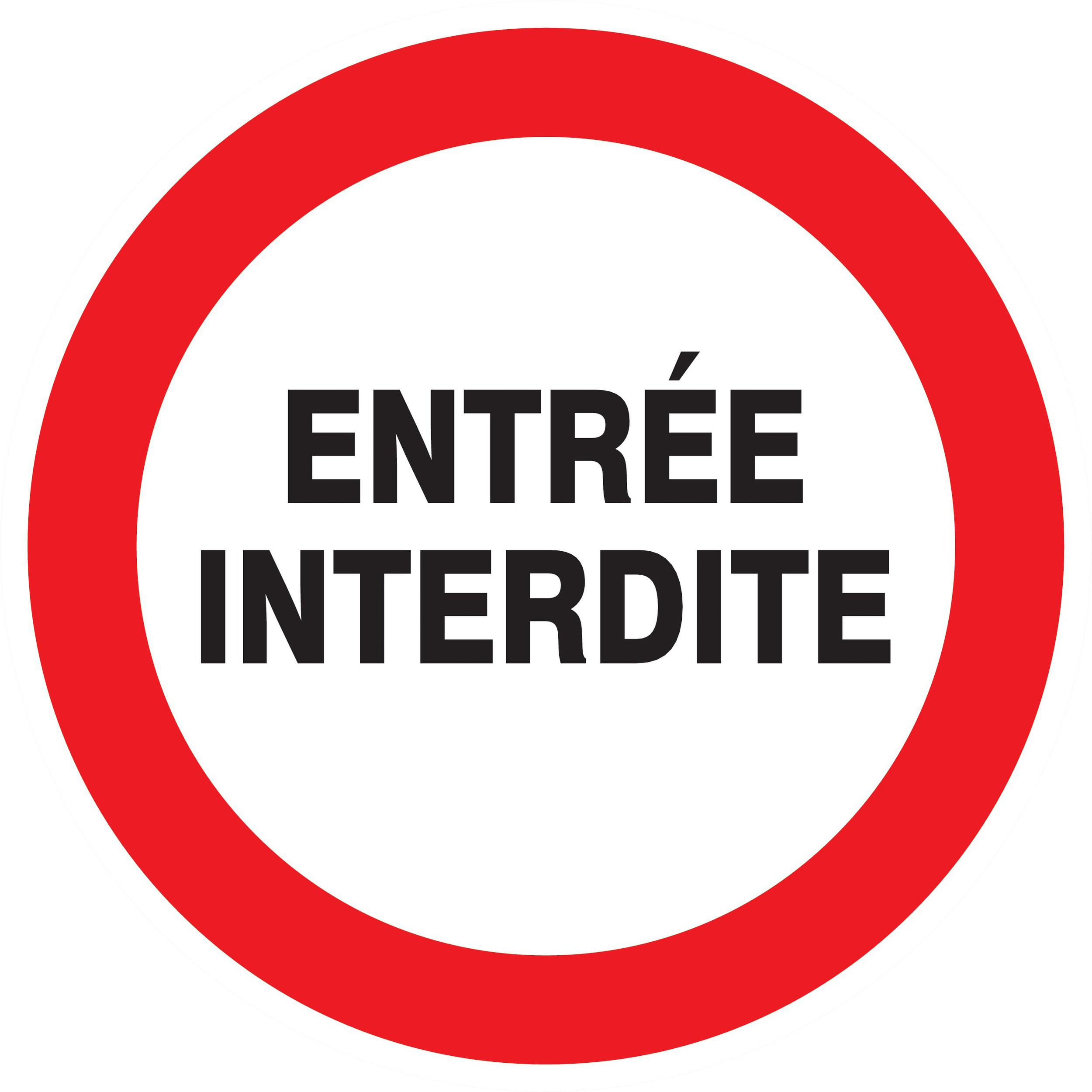 Panneau adhésif ENTREE INTERDITE Ø300MM TALIAPLAST - 722242