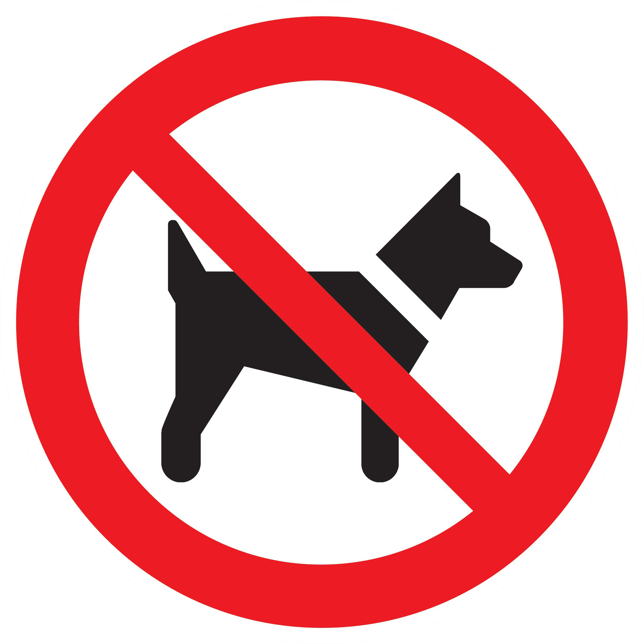 Panneau adhésif INTERDIT AUX CHIENS Ø300MM TALIAPLAST - 722243