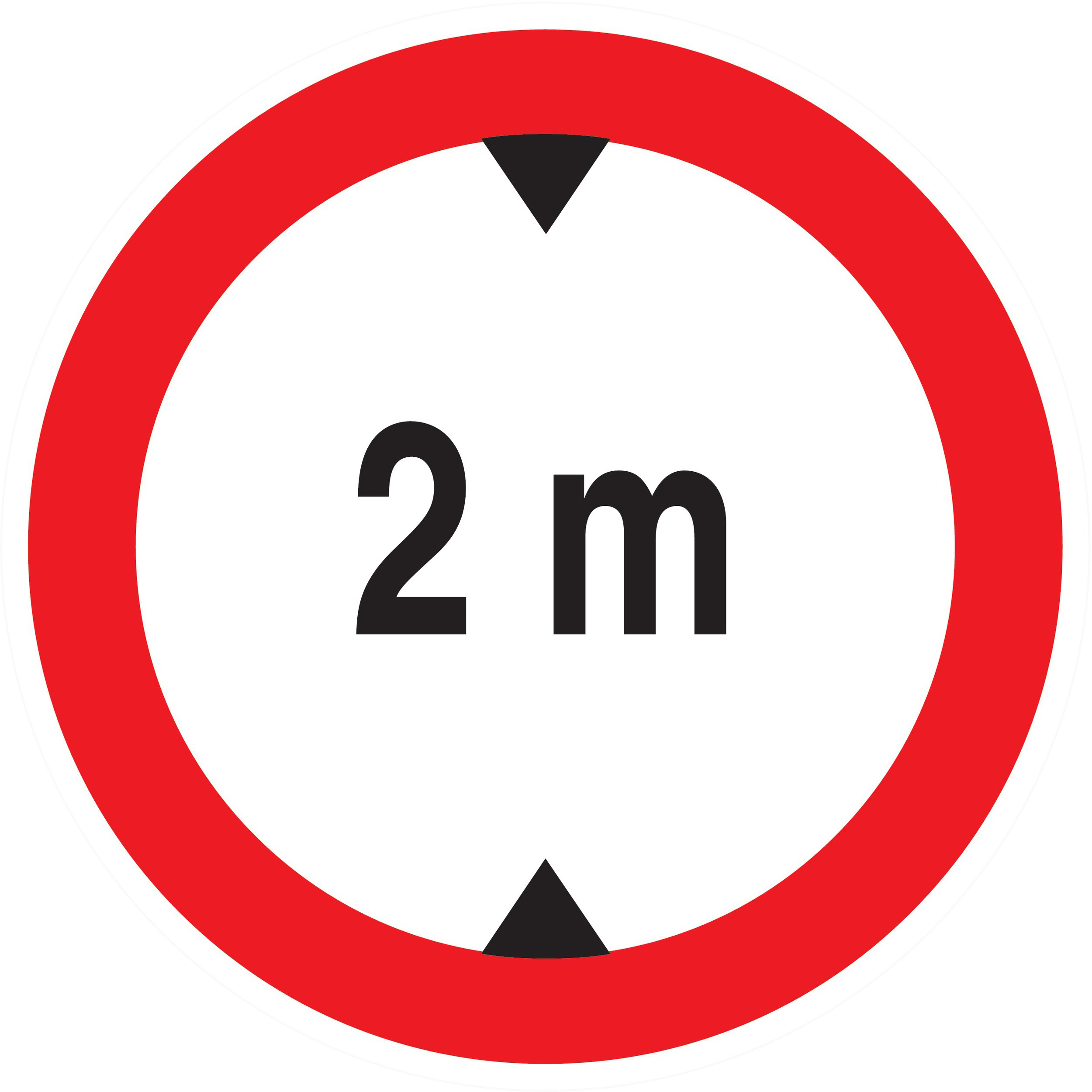 Panneau adhésif INTERDIT AUX VEHICULES DE PLUS DE 2.00M DE HAUT D.300mm TALIAPLAST - 722274