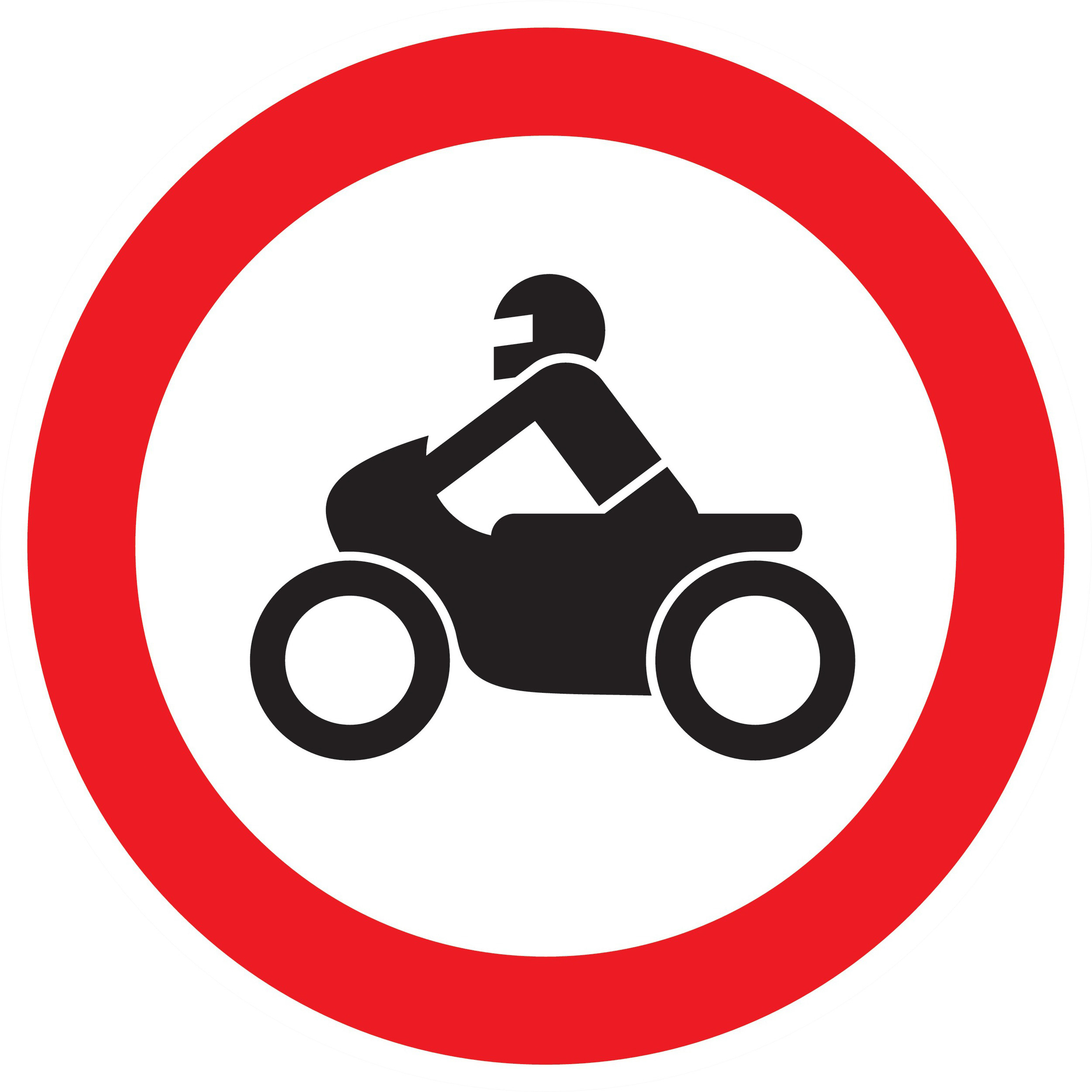Panneau adhésif INTERDIT AUX MOTOS Ø300MM TALIAPLAST - 722293