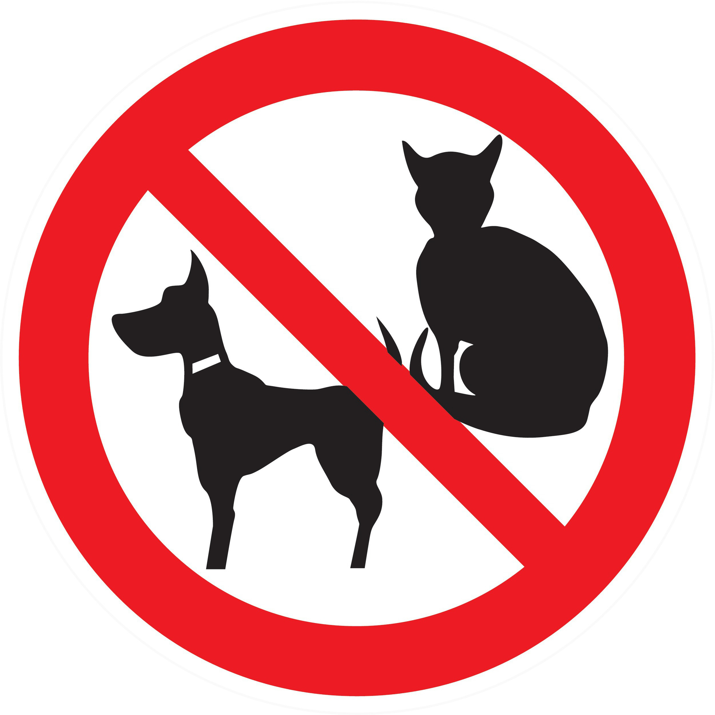 Panneau adhésif INTERDIT AUX ANIMAUX (PICTOS) Ø300MM TALIAPLAST - 722299