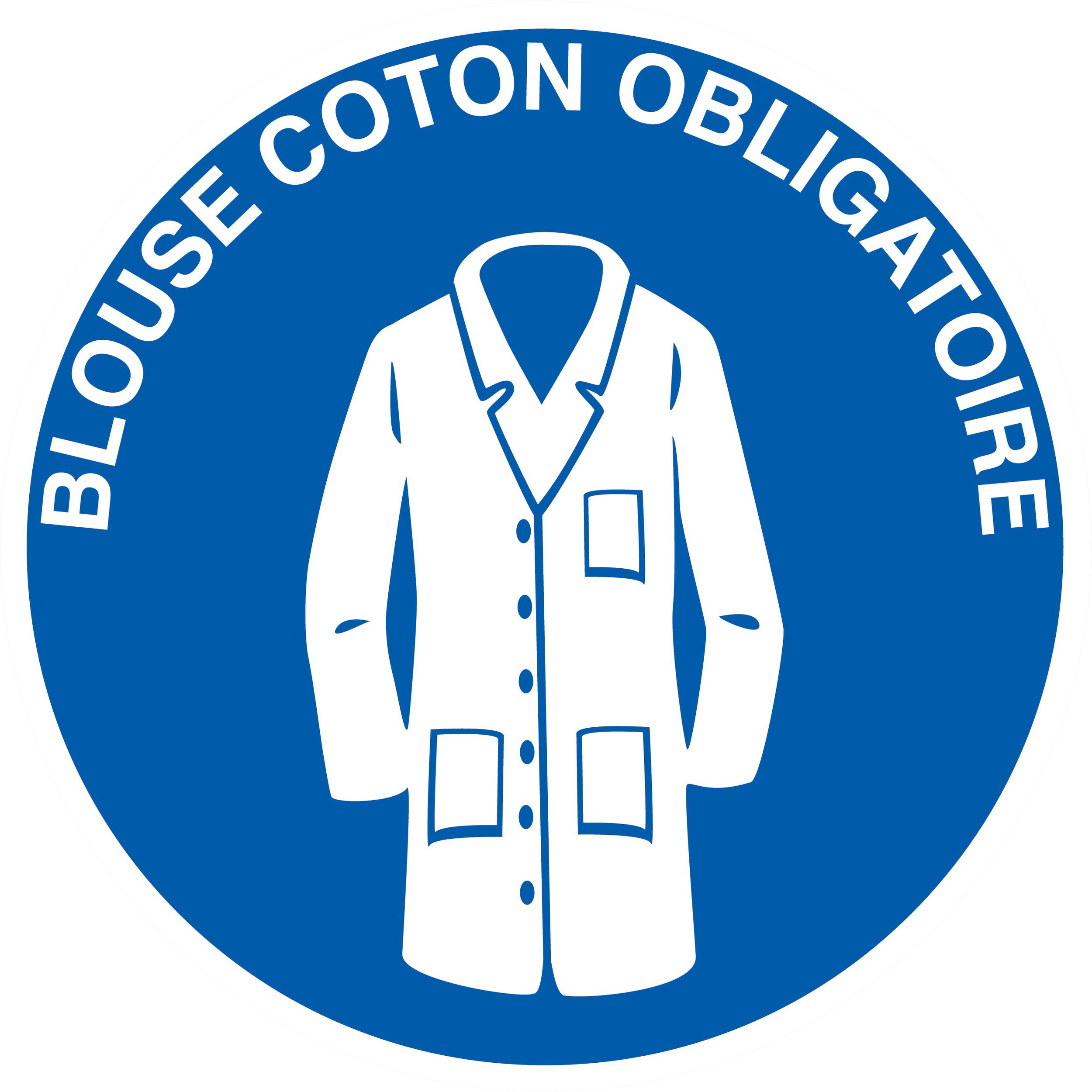 Panneau adhésif BLOUSE COTON OBLIGATOIRE Ø300MM TALIAPLAST - 722551