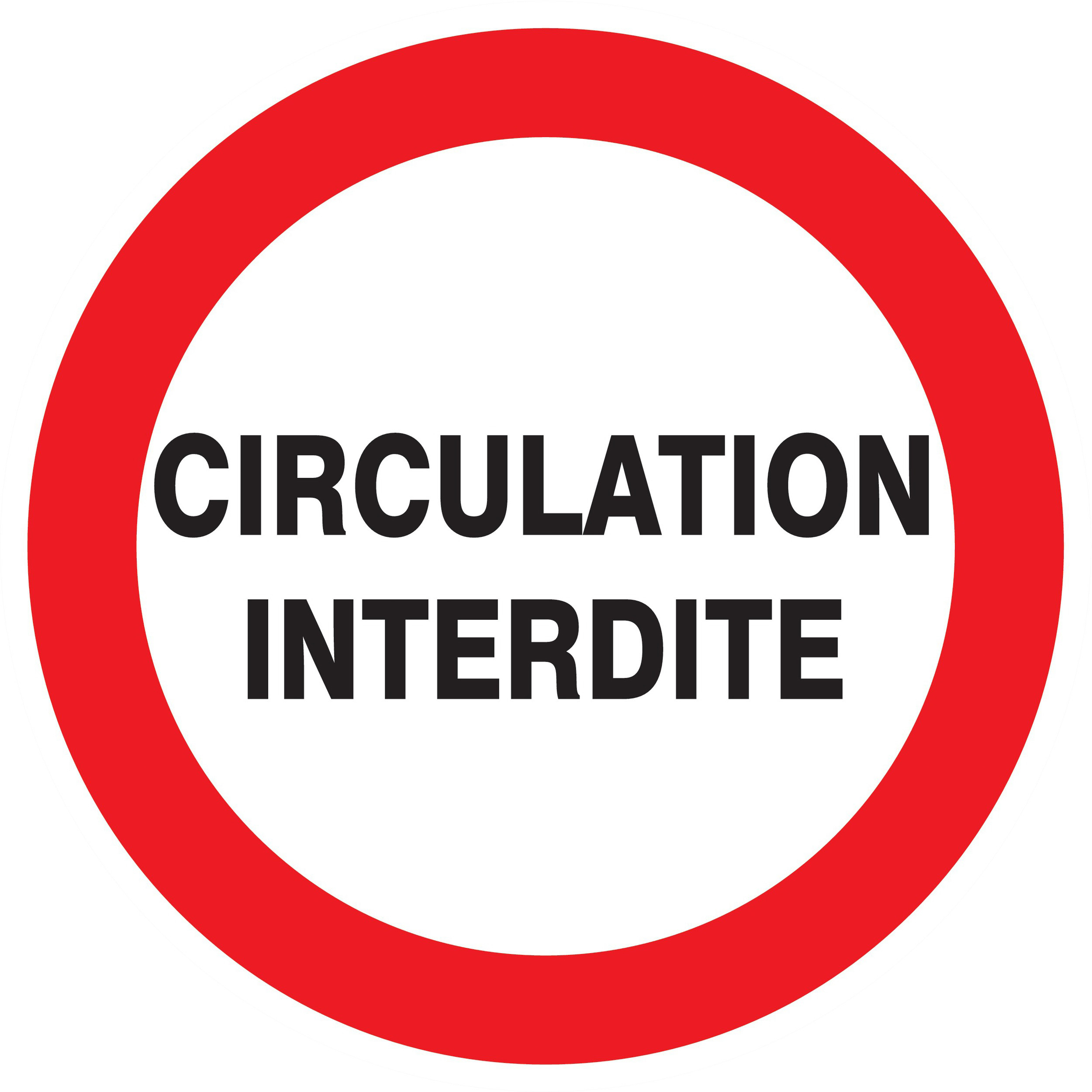 Panneau adhésif CIRCULATION INTERDITE Ø420MM TALIAPLAST - 723206
