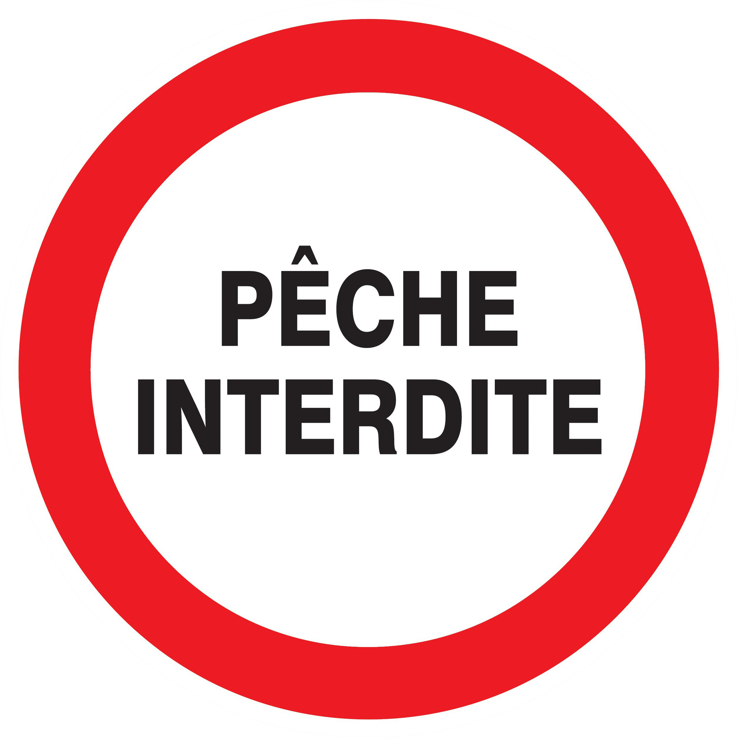Panneau adhésif PECHE INTERDITE Ø420MM TALIAPLAST - 723233