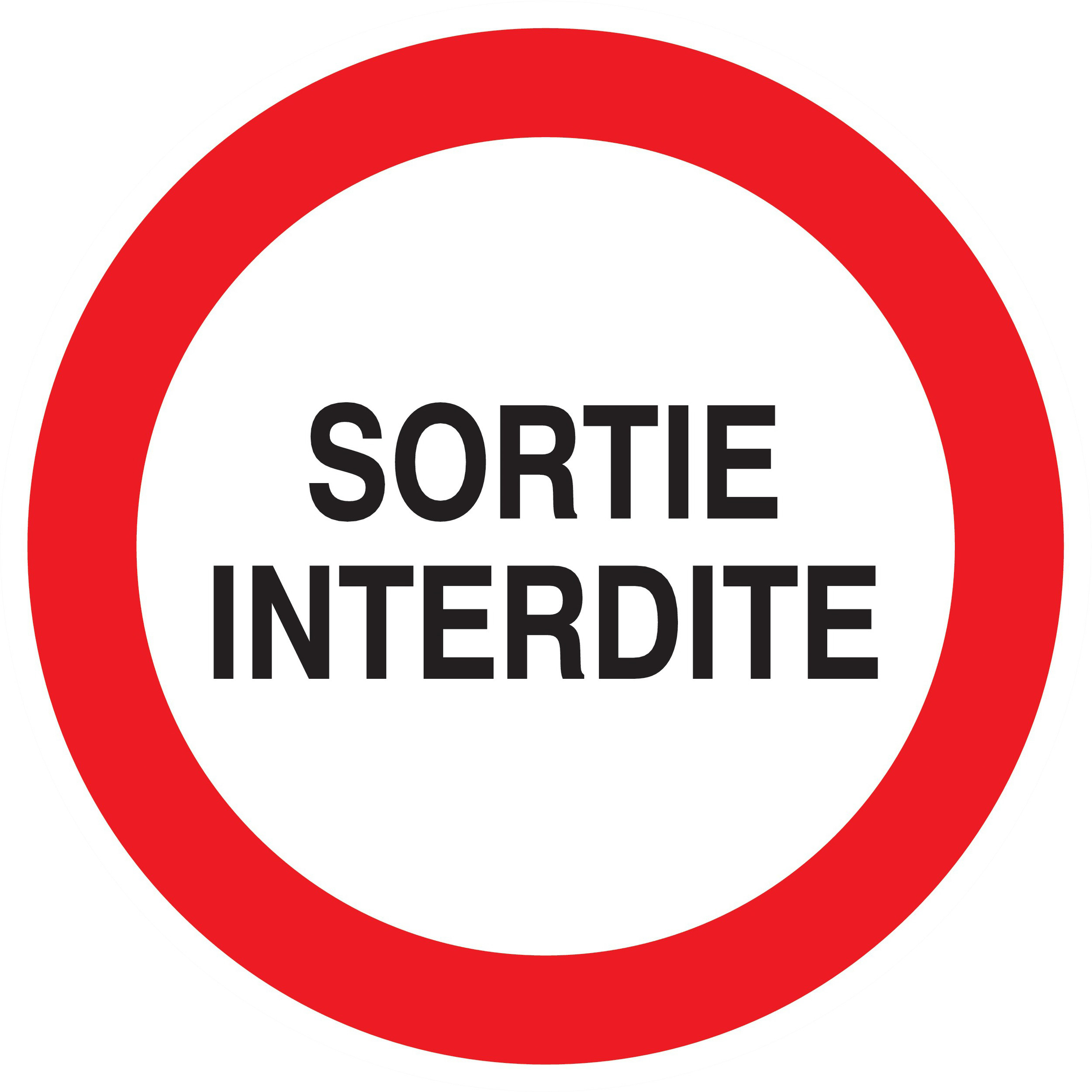 Panneau adhésif SORTIE INTERDITE Ø420MM TALIAPLAST - 723242