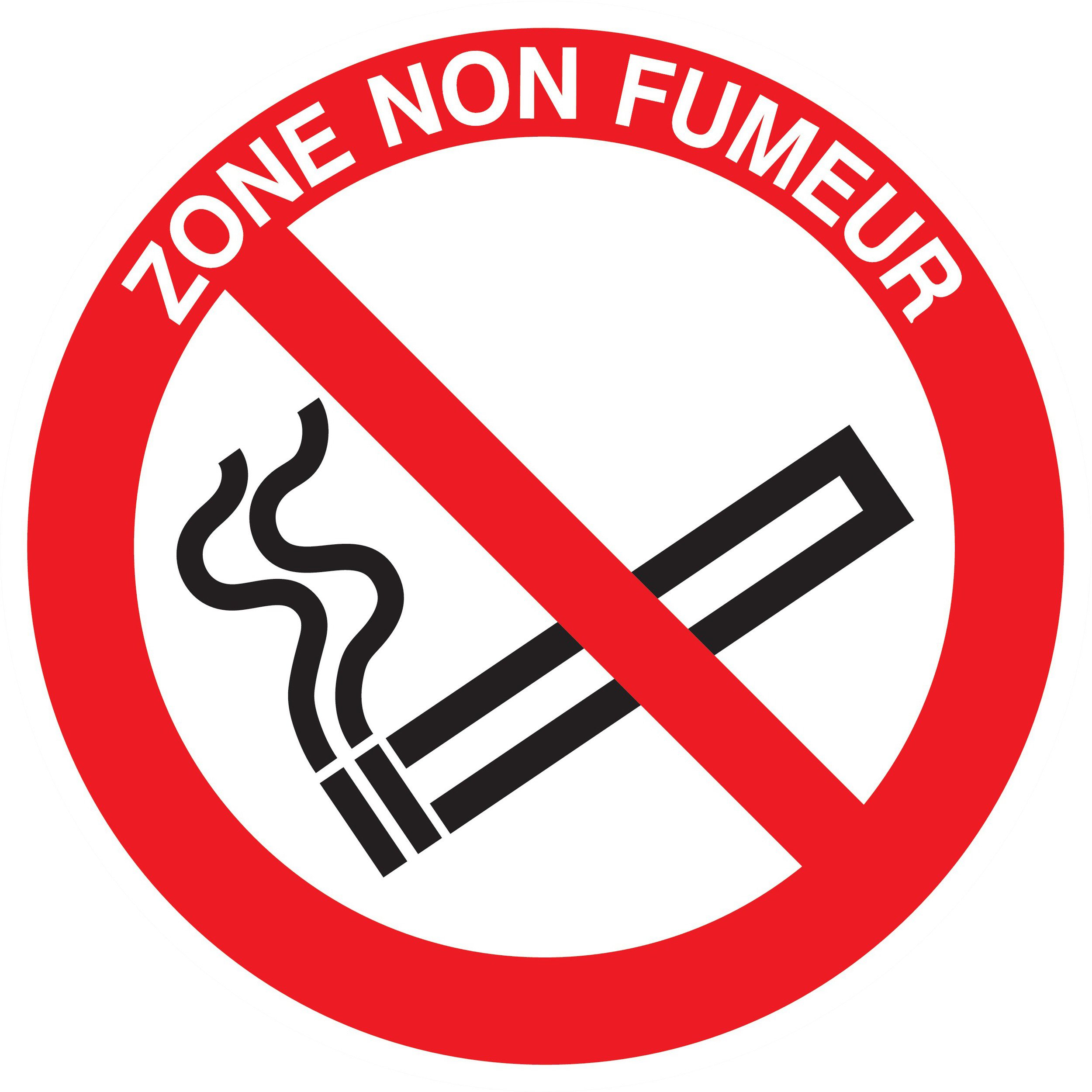 Panneau adhésif ZONE NON FUMEUR Ø420MM TALIAPLAST - 723245