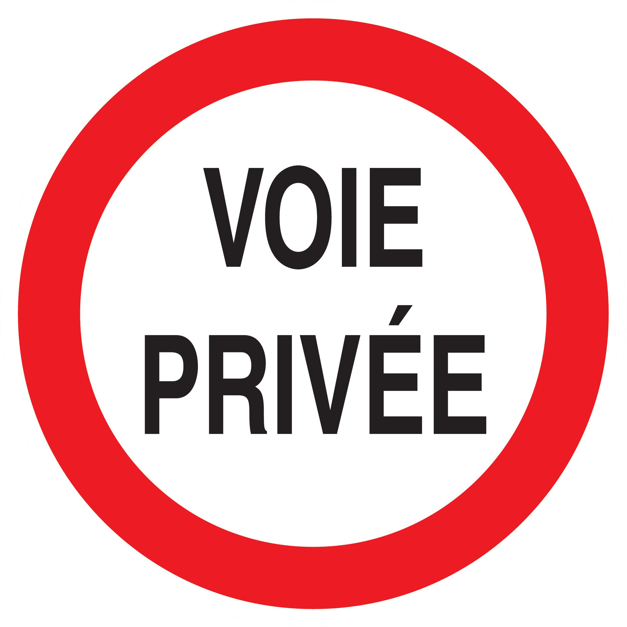 Panneau adhésif VOIE PRIVEE CIRCULATION INTERDITE Ø420MM TALIAPLAST - 723265