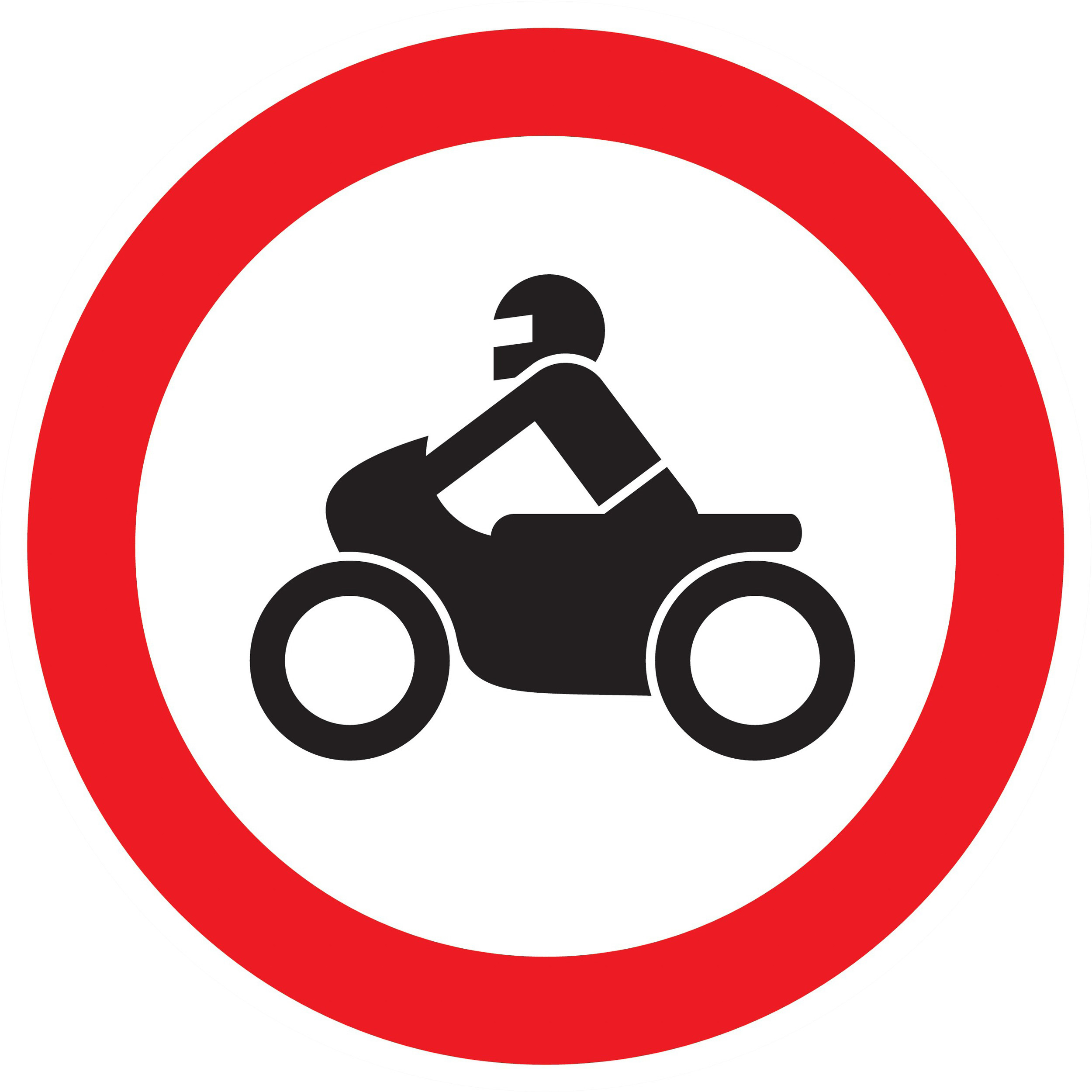 Panneau adhésif INTERDIT AUX MOTOS Ø420MM TALIAPLAST - 723293