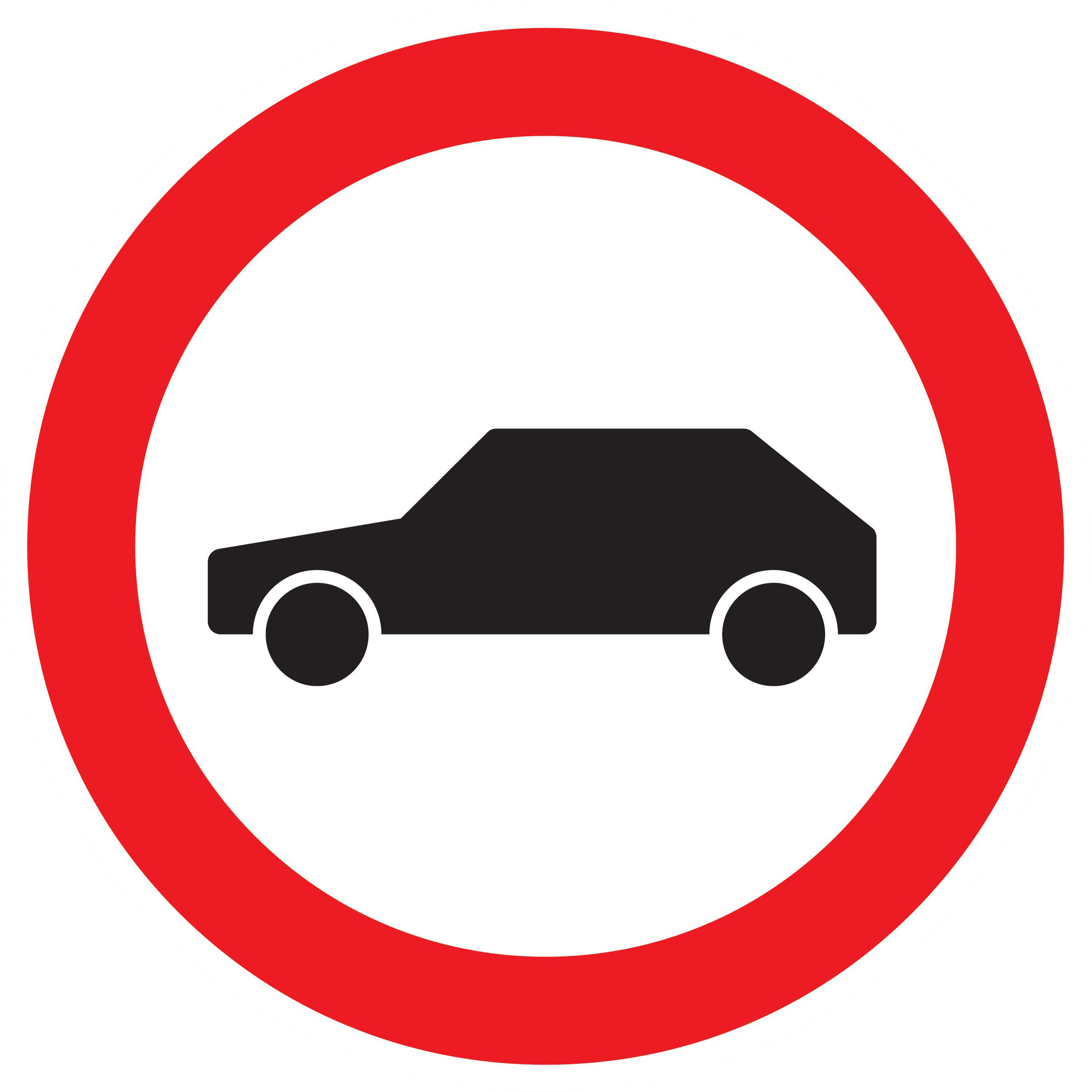 Panneau adhésif INTERDIT AUX VEHICULES Ø420MM TALIAPLAST - 723297