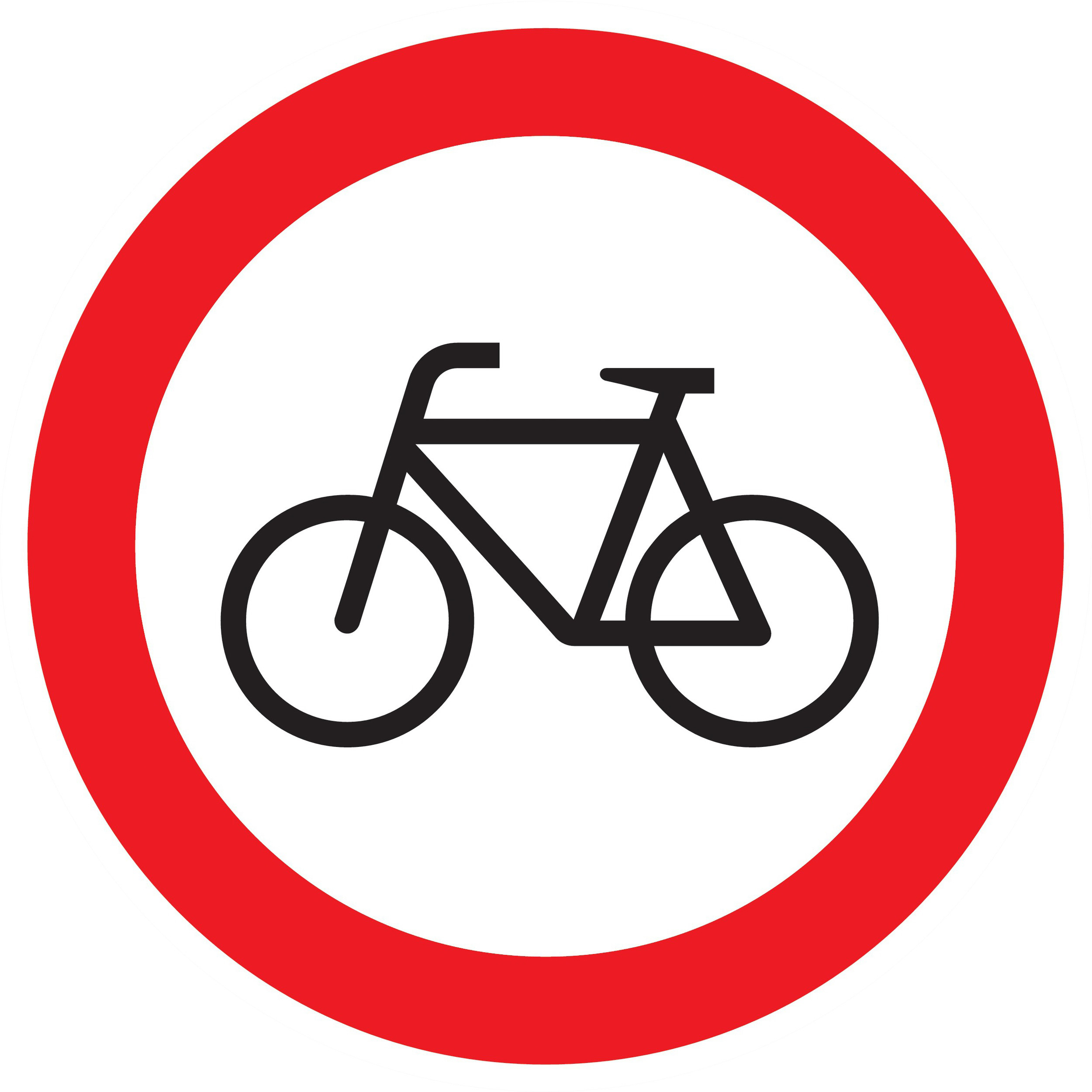 Panneau adhésif INTERDIT AUX VELOS Ø420MM TALIAPLAST - 723298
