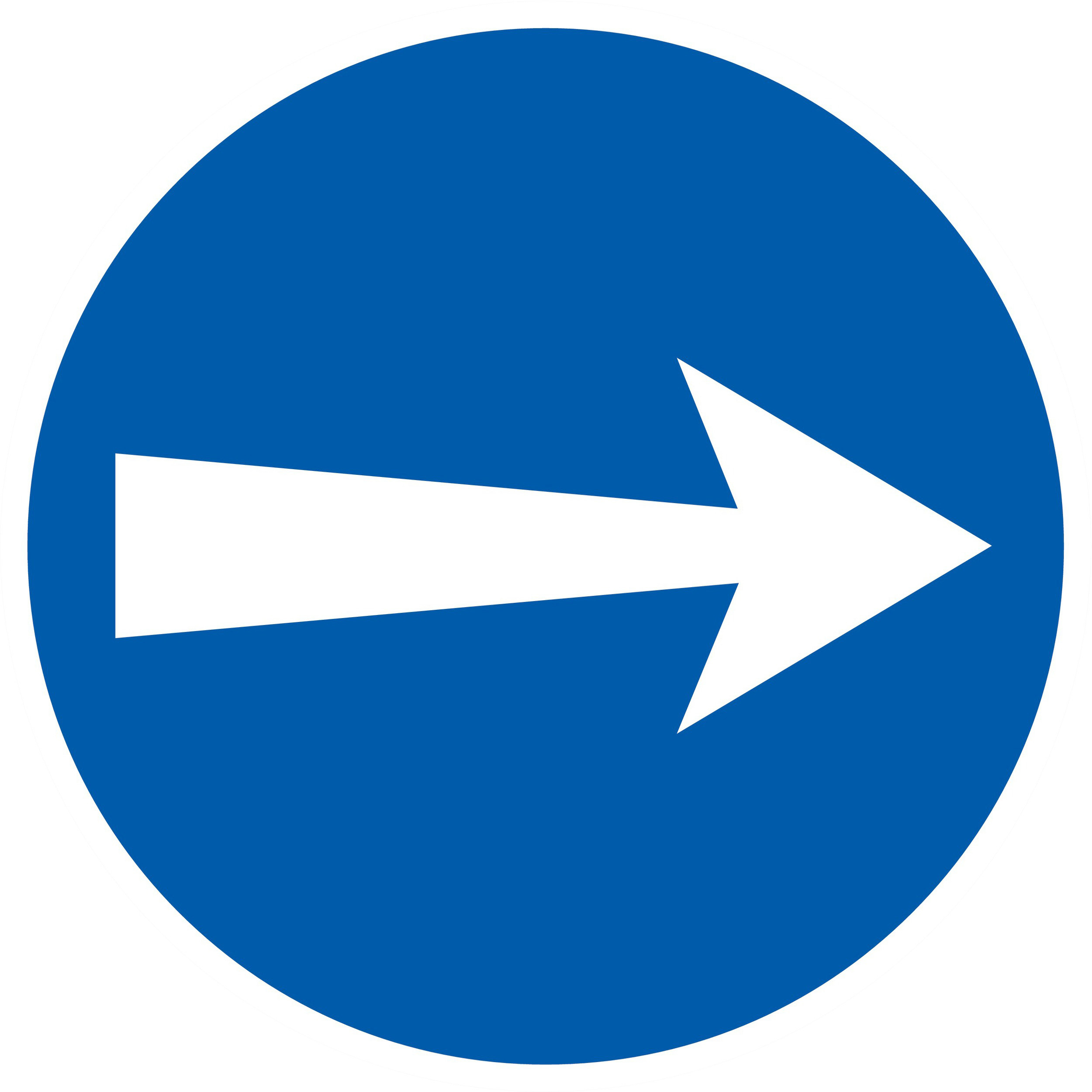 Panneau adhésif SENS OBLIGATOIRE (VERS LA DROITE) Ø420MM TALIAPLAST - 723526