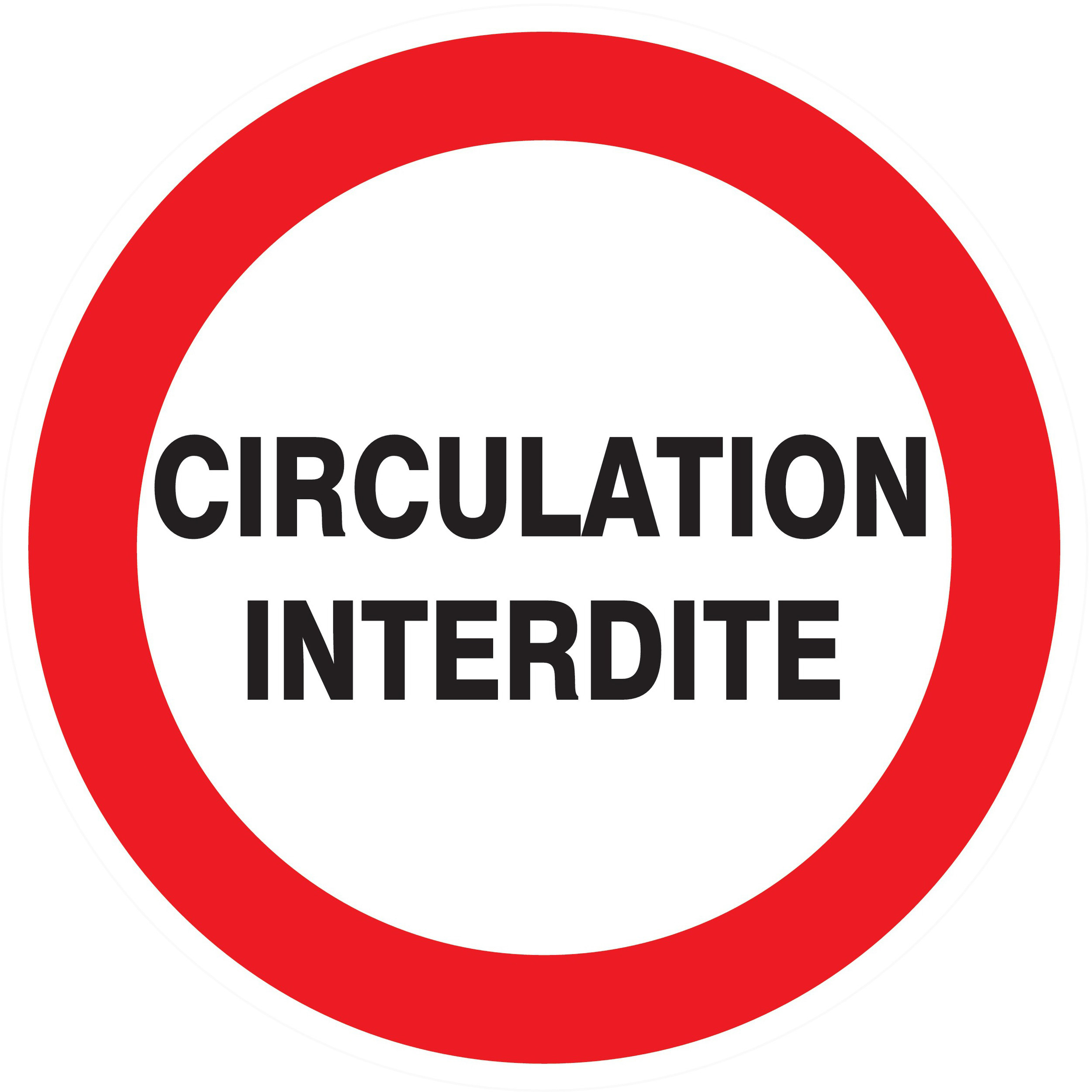 Panneau adhésif CIRCULATION INTERDITE Ø80MM TALIAPLAST - 724206
