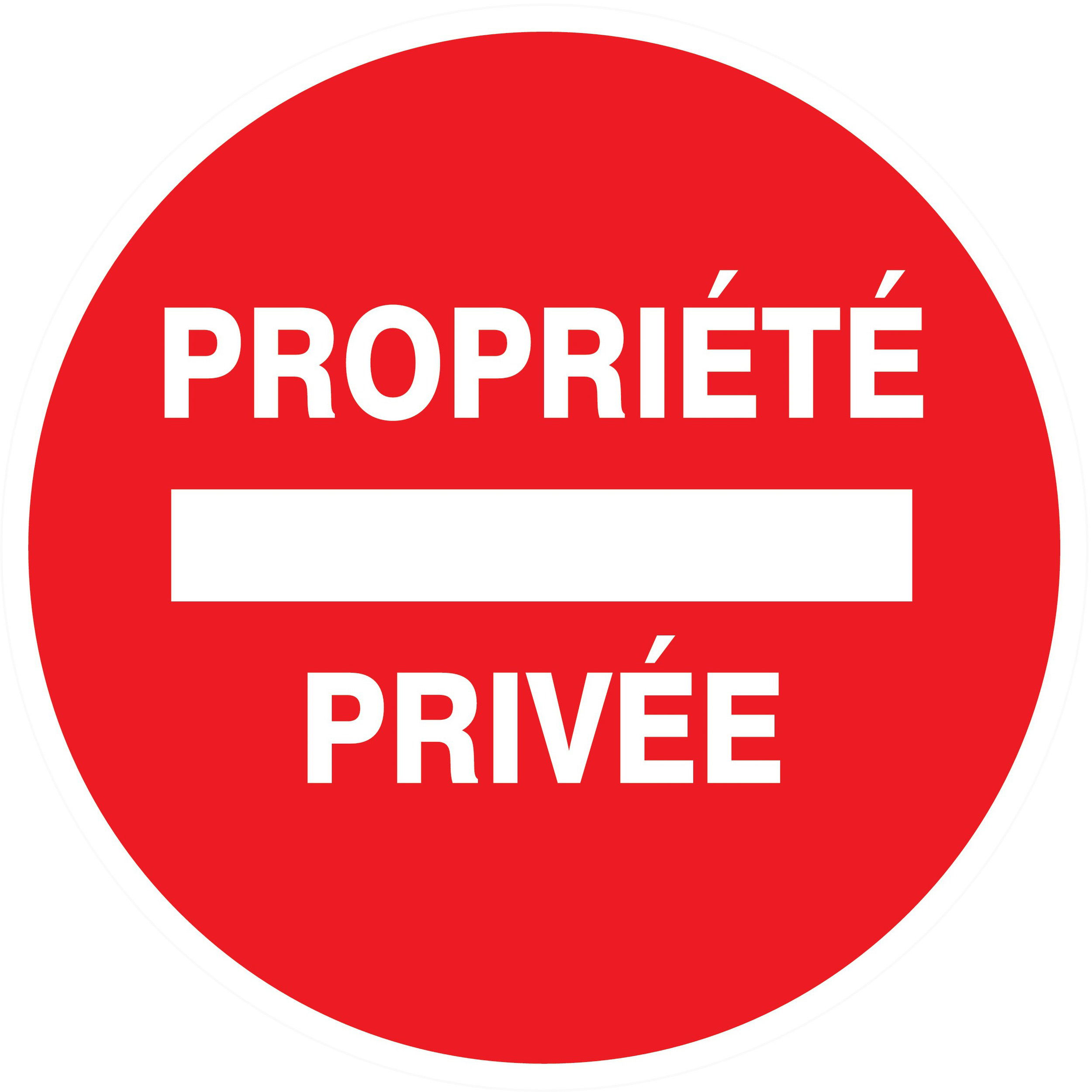Panneau adhésif PROPRIETE PRIVEE Ø80MM TALIAPLAST - 724224