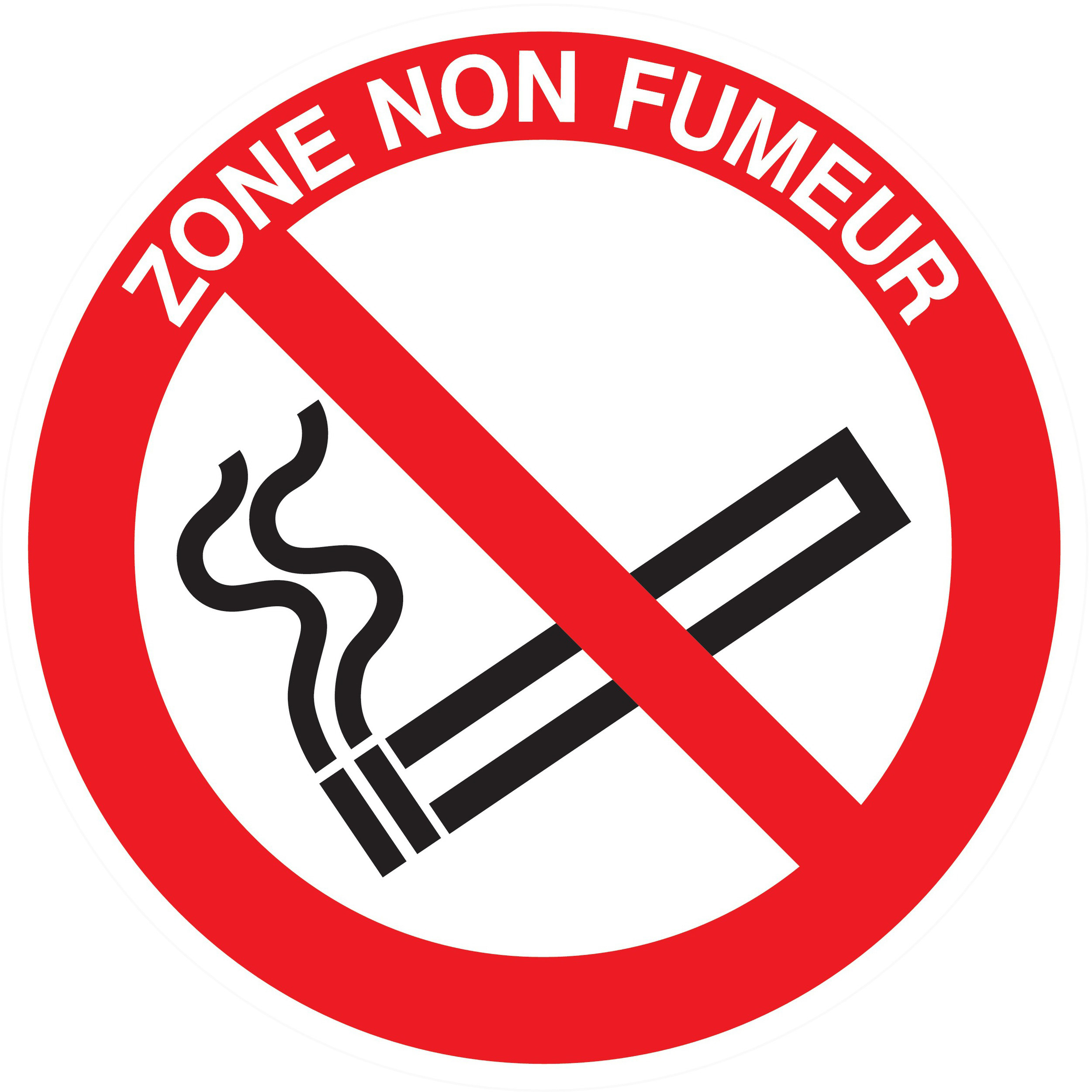Panneau adhésif ZONE NON FUMEUR Ø80MM TALIAPLAST - 724245